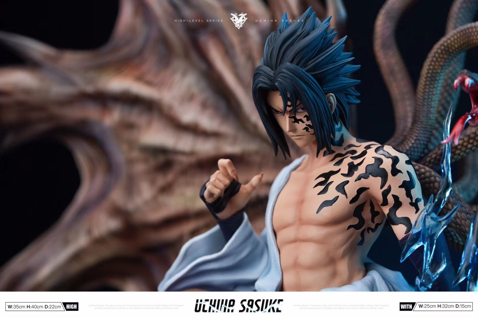 OKR Studio Sasuke Uchiha Naruto Anime Figure - Premium Collectible Action Figure for Anime Fans, Home Decor, and Gift Giving