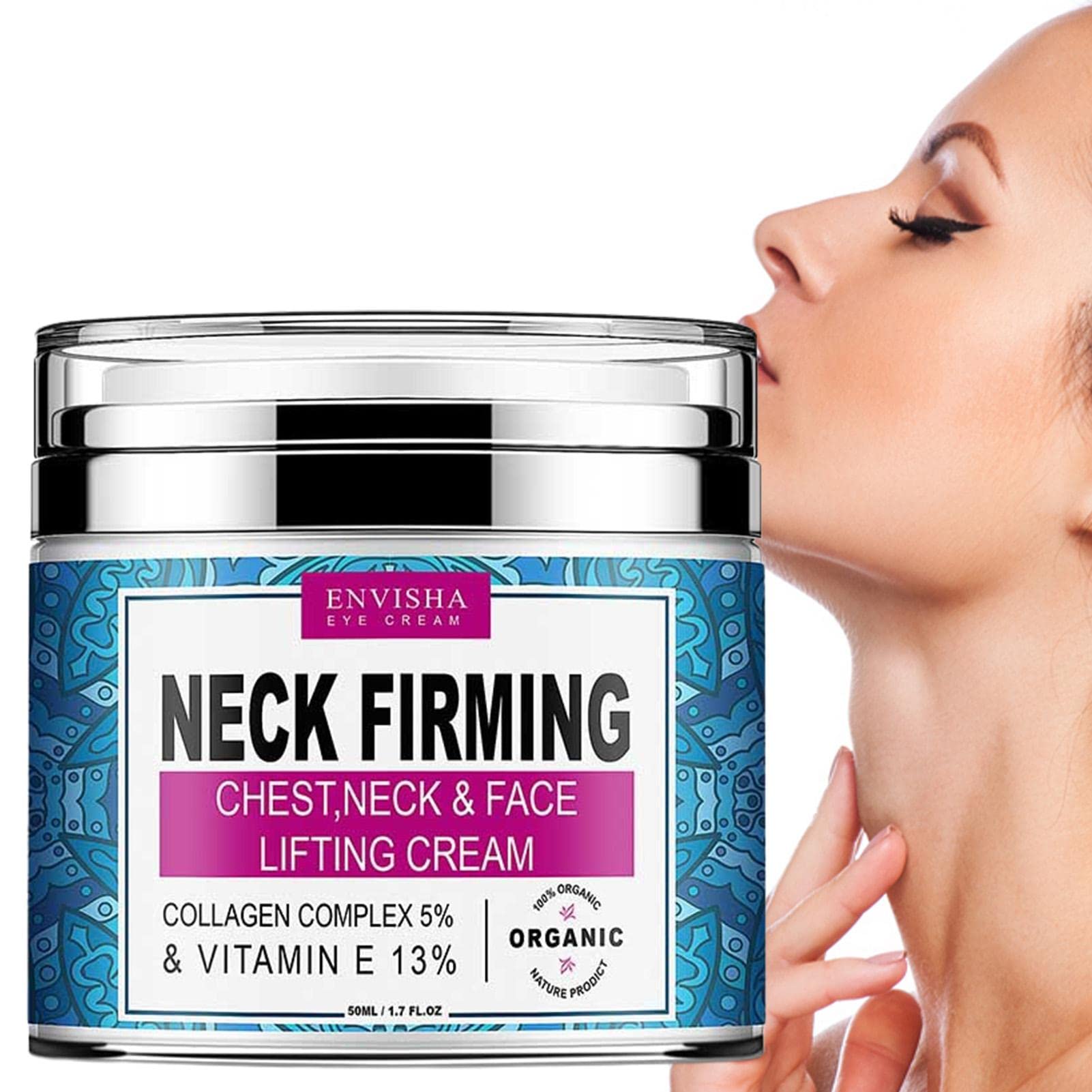 Neck Lifting Cream - Anti-Aging Collagen Moisturizer for Face, Neck & Chest | Oil-Free Skin Tightening Treatment for Double Chin Reduction | Perfect for Daily Skincare Routine & Nighttime Rejuvenation