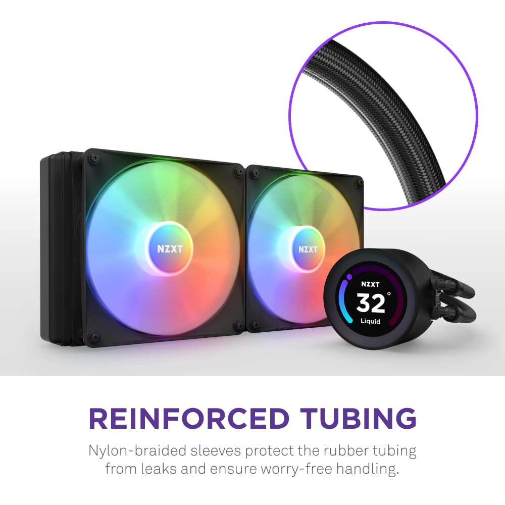 NZXT Kraken Elite 280 RGB AIO Liquid CPU Cooler - 280mm Radiator with 2.36