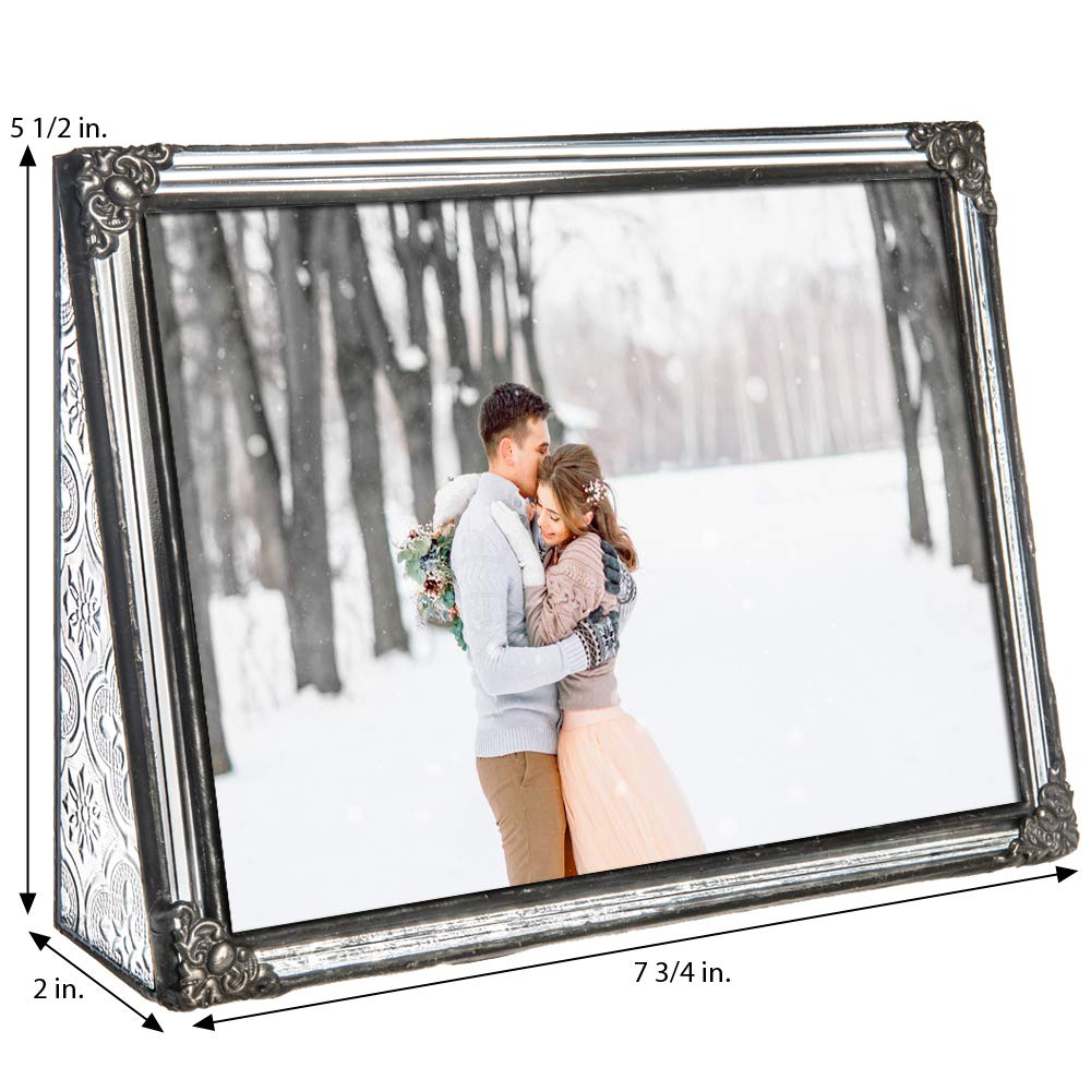 5x7 Picture Frame - Clear Glass Wedding Photo Frame for Home Décor & Gifts