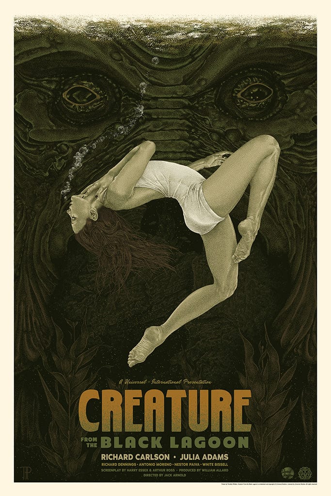 Creature from the Black Lagoon Vintage Movie Poster - Classic Horror Film Wall Art Decor for Home Theater, Man Cave, or Office