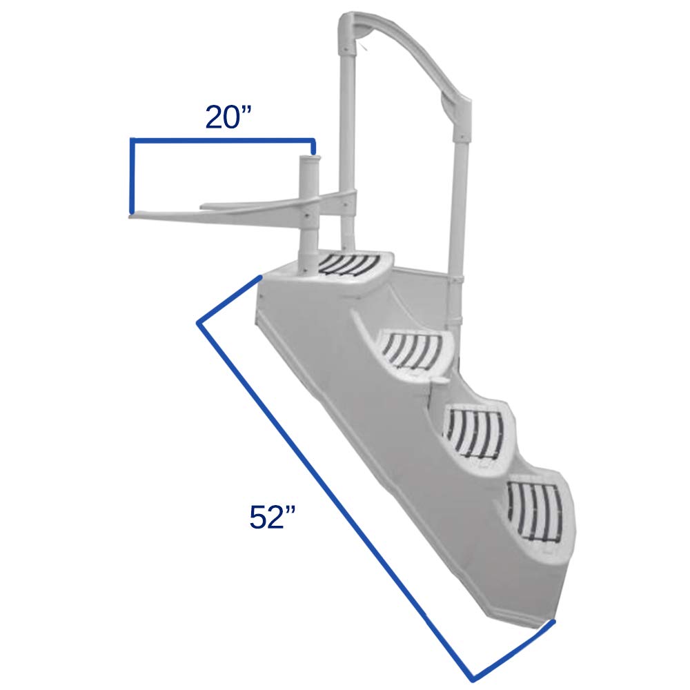 Above Ground Pool Step Ladder - Easy Drop-In Entry & Exit for Safe Swimming | Perfect for Inground & Above Ground Pools, Backyard, Family Use
