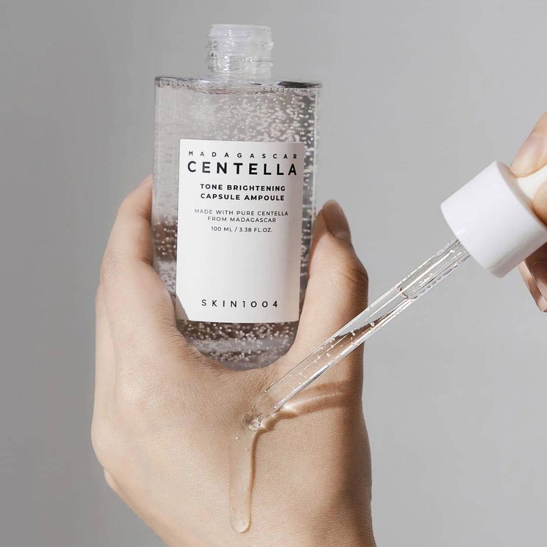 SKIN1004 Madagascar Centella Tone Brightening Capsule Ampoule - Korean Skincare for Dark Spots & Dullness | Brightening Serum for Face, Day & Night Use