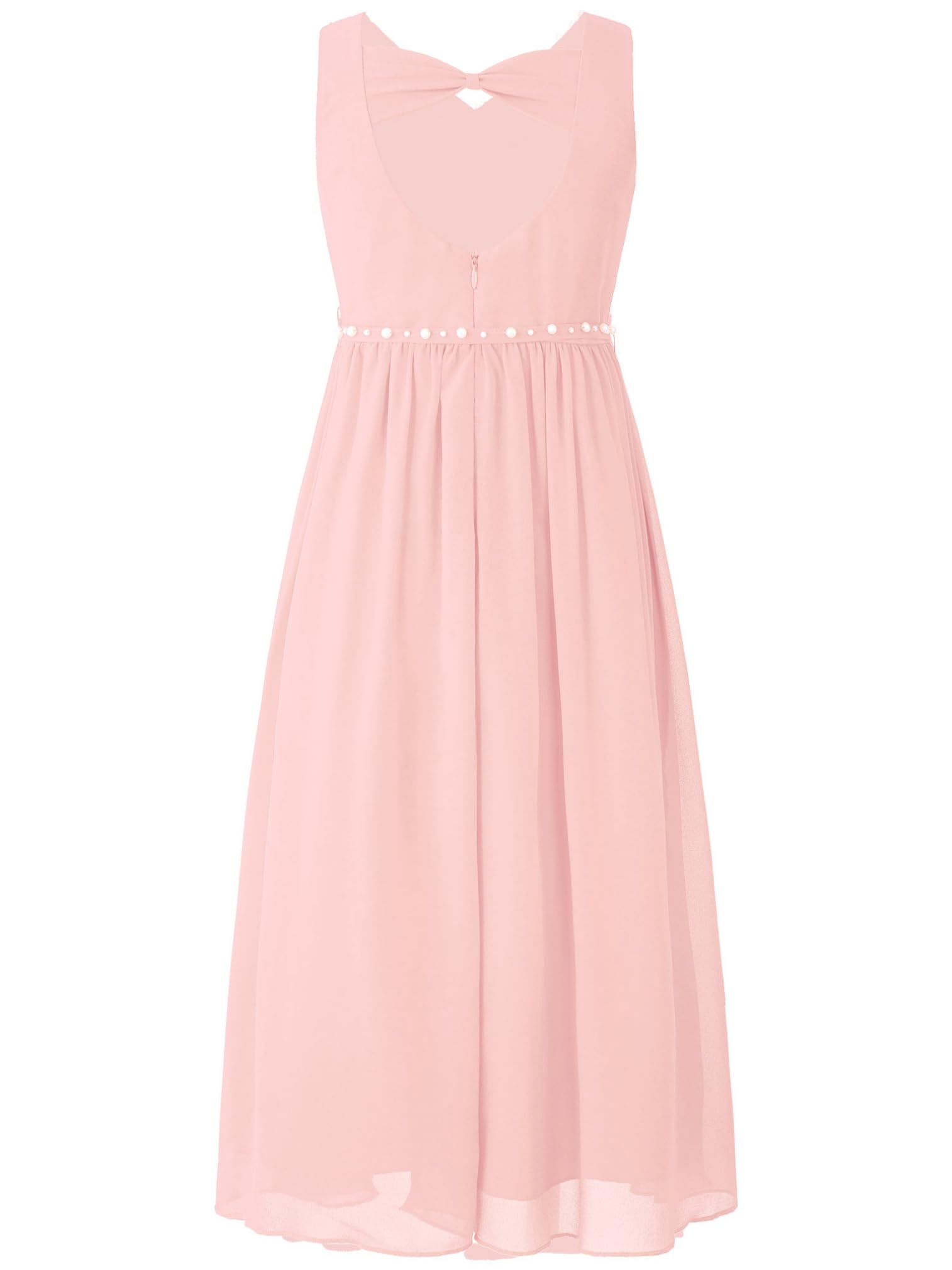 Girls Beaded Flower Girl Dress - Sleeveless A-Line Maxi Dress for Birthday, Wedding, Pageant Party - Perfect for Flower Girls, Bridesmaids & Special Occasions