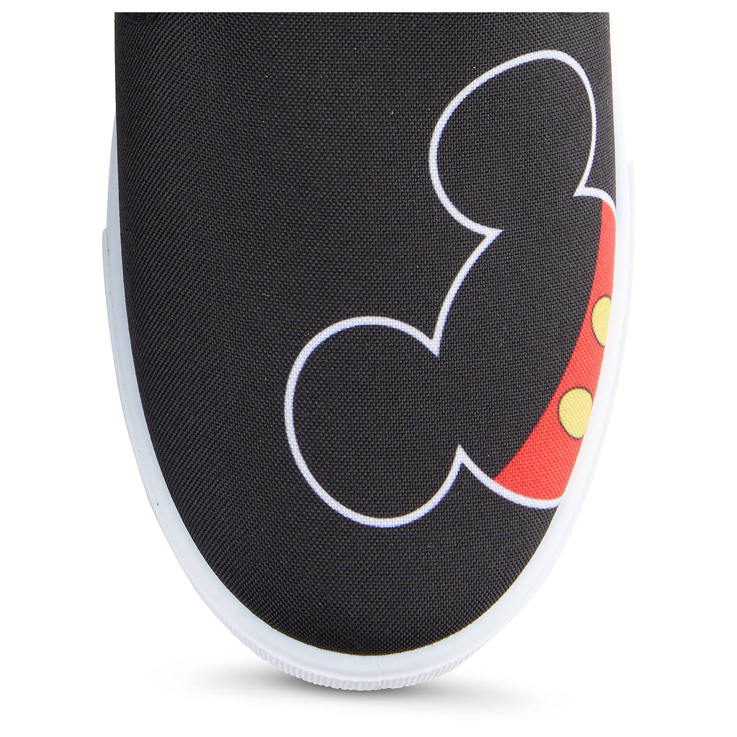 Disney Women's Mickey and Minnie Mouse Slip-On Canvas Sneakers - Classic Cartoon Character Shoes for Casual Wear, Theme Parks & Disney Fans