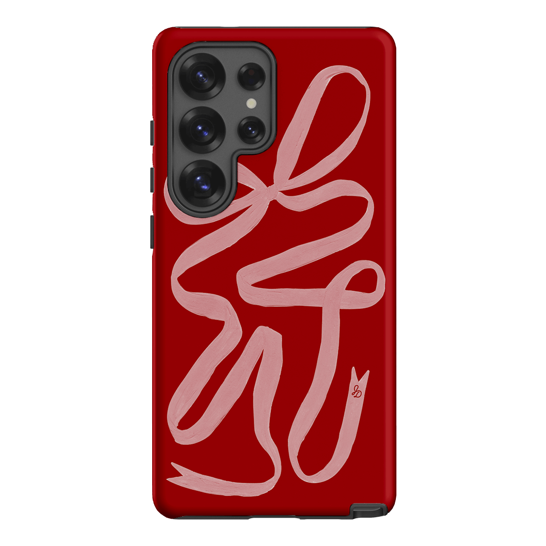 Cupid's Bow Ribbon Phone Case for iPhone & Samsung - Elegant Valentine's Day Gift for Her, Romantic Couple Accessory | Perfect for Dating, Anniversaries & Special Occasions