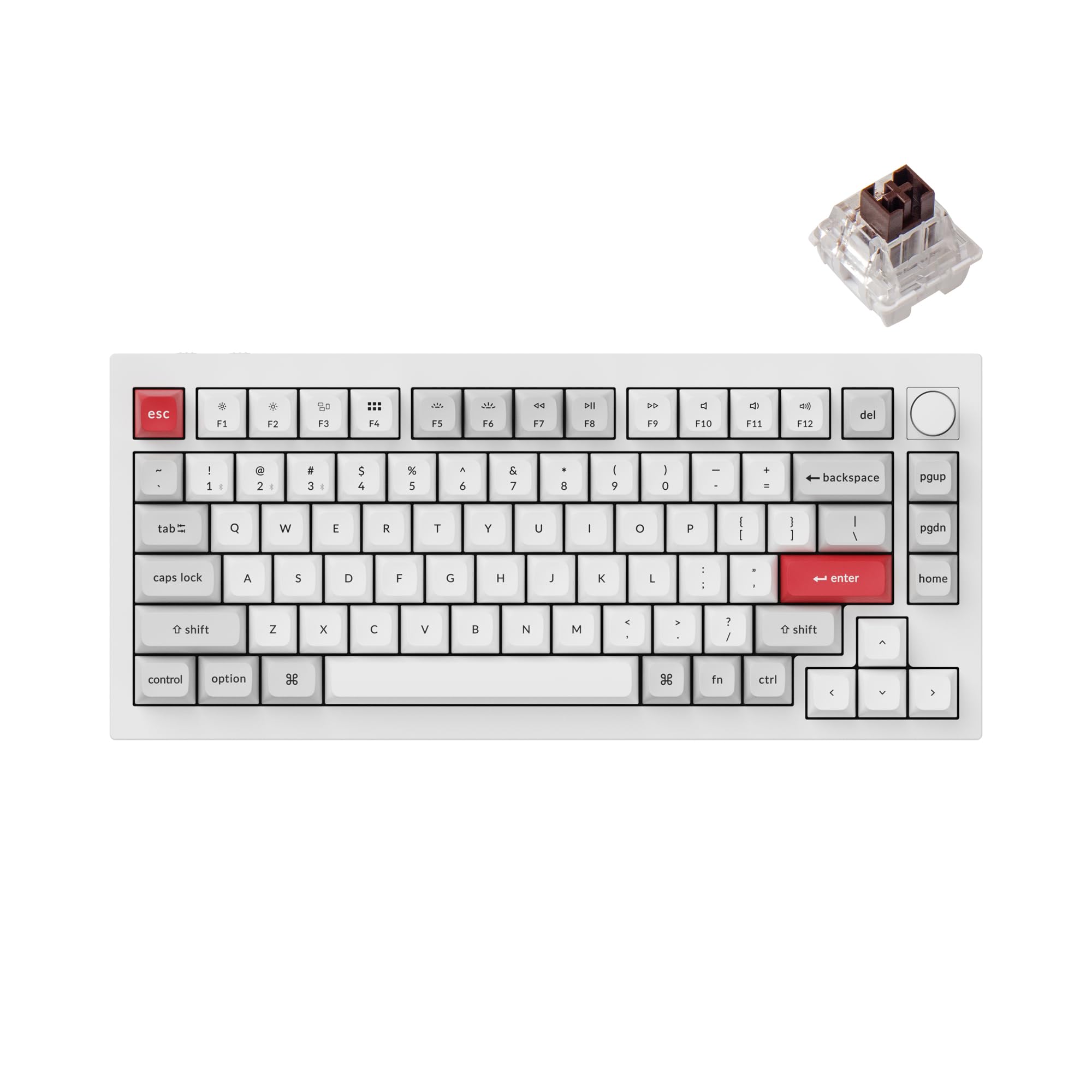 Keychron Q1 Pro Wireless Custom Mechanical Keyboard - 75% Layout, Aluminum Body, QMK/VIA Programmable, Bluetooth/Wired, RGB Backlit, Hot-Swappable (K Pro Brown Switch) for Mac/Windows/Linux - Perfect for Gaming, Coding & Office Work