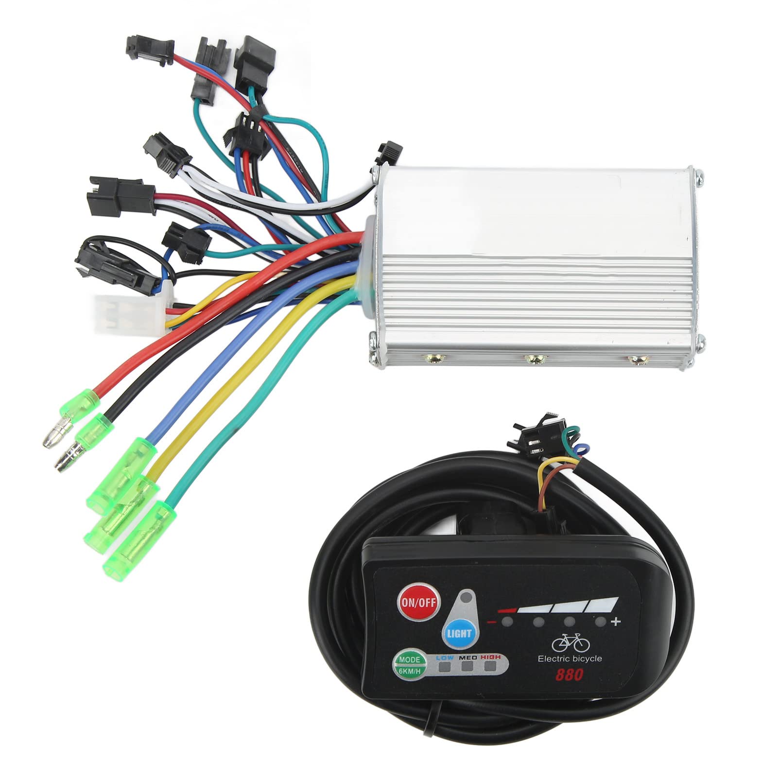 Weojeviy 48V 250W/350W Brushless Motor Controller Kit with 880 LED Panel for Electric Bikes - Perfect for Commuting, Off-Roading & Urban Riding