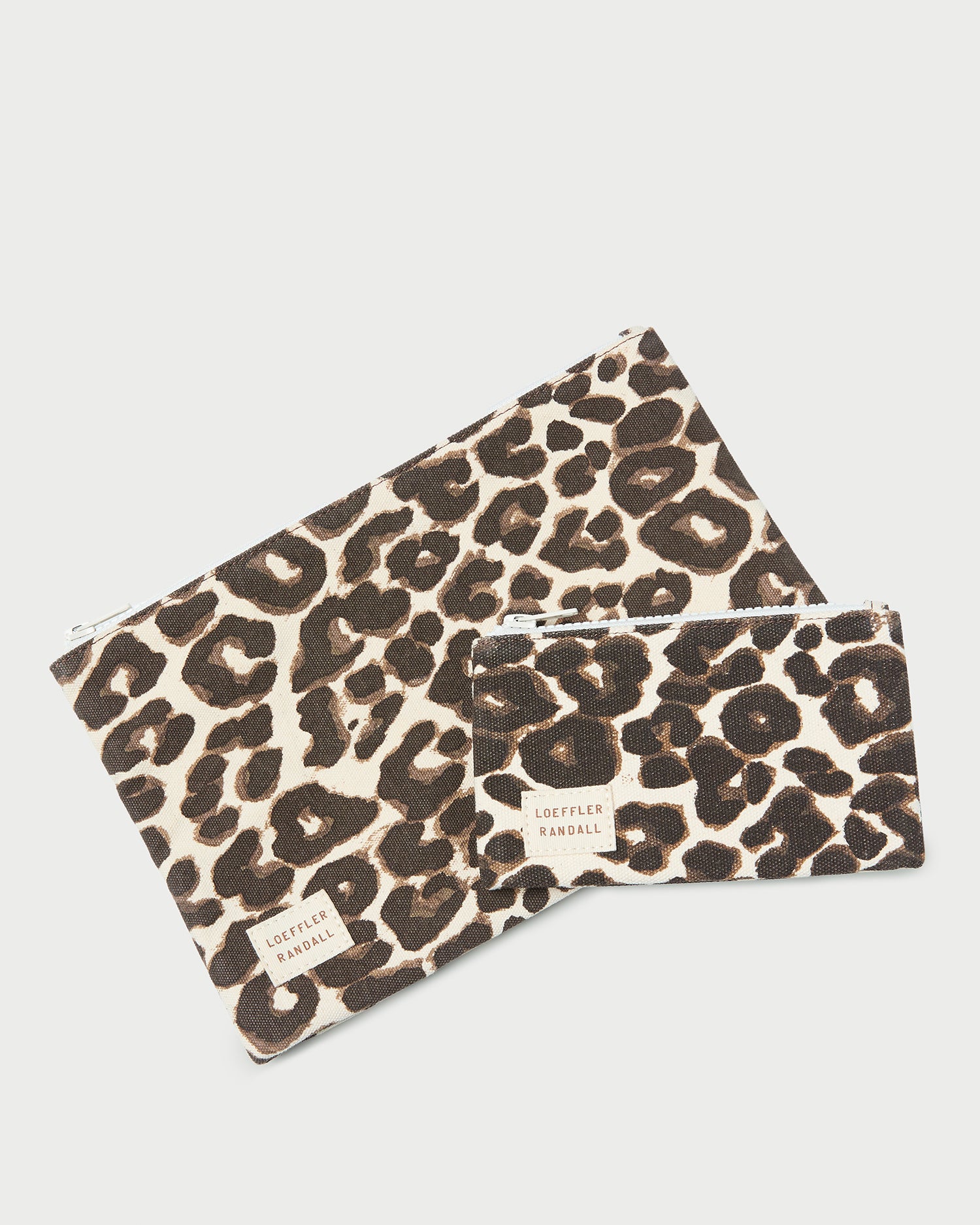 Stylish Leopard Print Canvas Pouch Set - 3 Piece Cosmetic & Travel Organizer for Makeup, Toiletries, Jewelry Storage | Perfect for Gym, Vacation & Daily Use