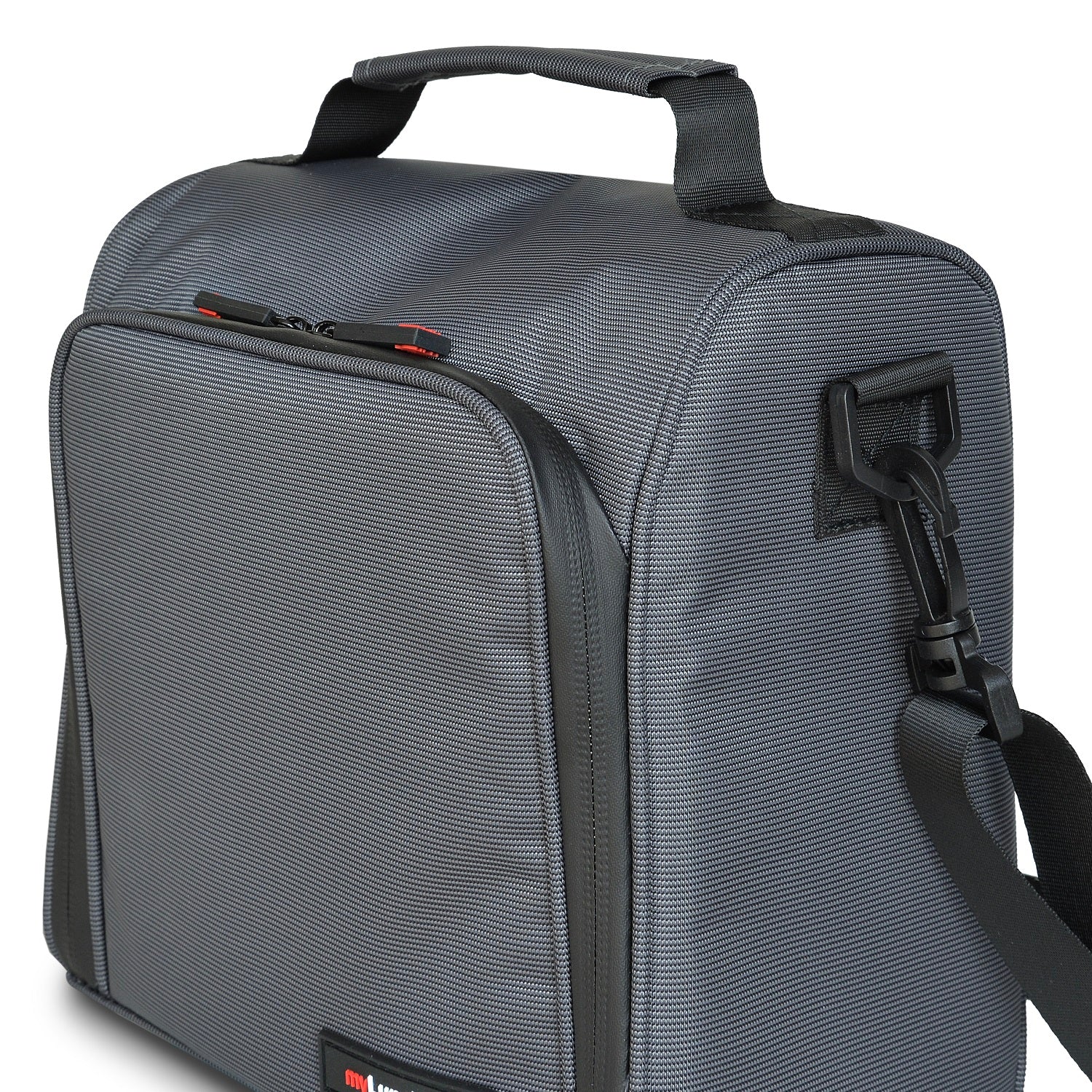 Premium Grey Insulated Lunch Bag with 0.37L + 0.64L Glass Containers - Leakproof Bento Box for Office, School & Picnic - Eco-Friendly Meal Prep Solution