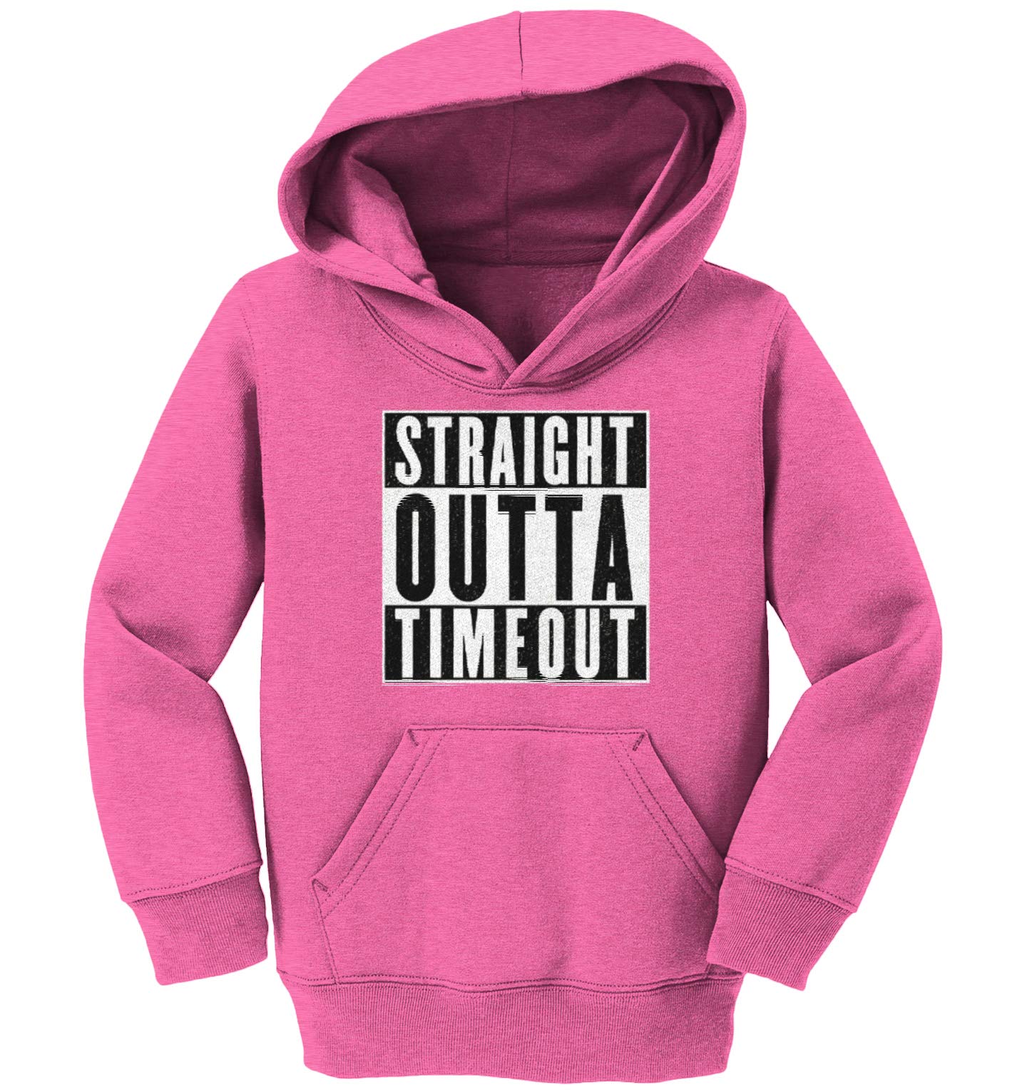 Haase Unlimited Straight Outta Timeout - Trouble Maker Toddler & Youth Fleece Hoodie | Cozy Pullover for Boys & Girls | Perfect for Playtime, School & Outdoor Activities
