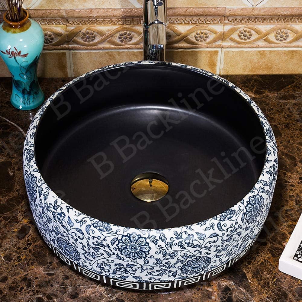 Modern Moroccan Ceramic Countertop Bathroom Sink - 16