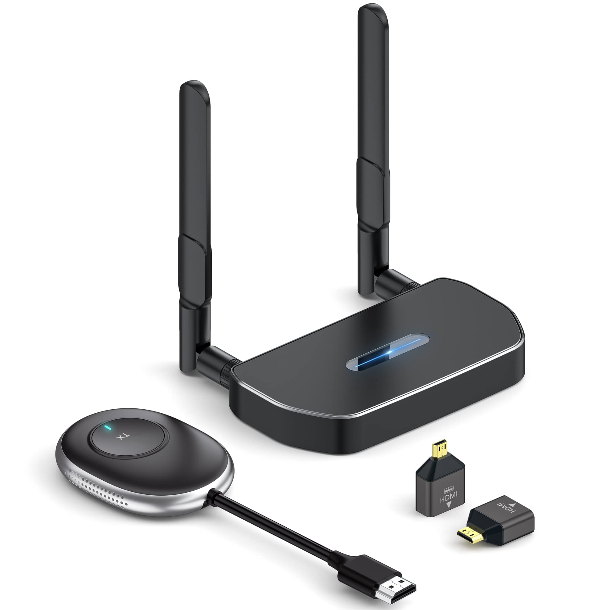 **MpioLife 4K Wireless HDMI Transmitter and Receiver Kit - 5G HDMI/VGA Extender for Laptop, PC to Monitor, Projector, HDTV (164FT/50M Range) - Perfect for Home Theater, Gaming, and Office Presentations**