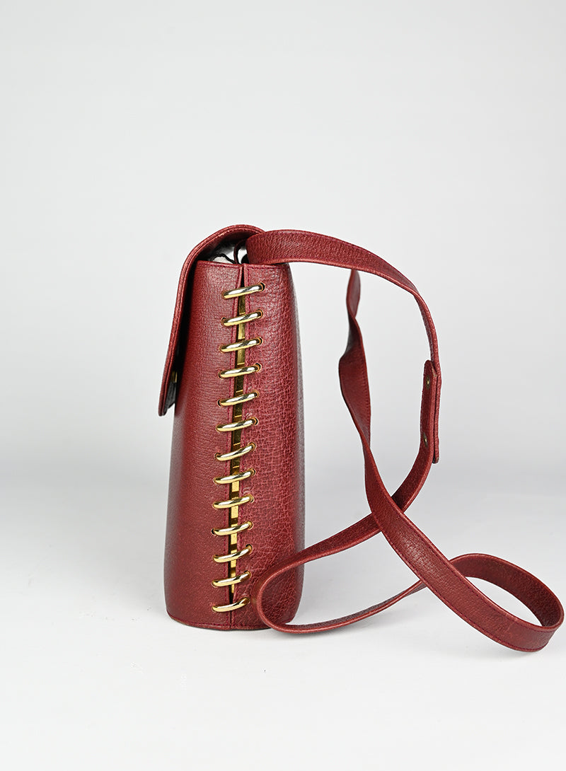 Valentino Bordeaux Leather Handbag for Women - Elegant Designer Purse for Work, Party & Everyday Use