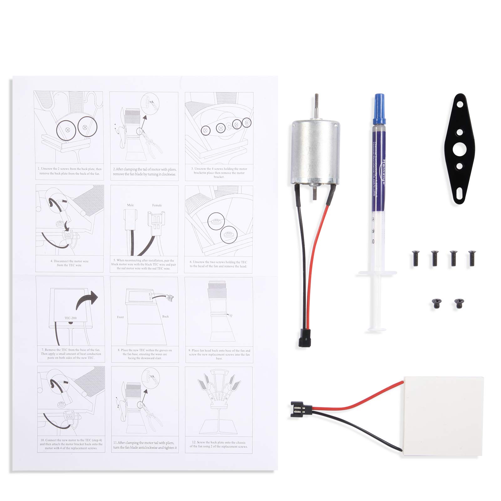 2.0 Stove Fan Replacement Kit - Eco-Friendly Heat Powered Fan for Wood Burning Stoves - Perfect for Home Heating, Energy Efficiency & Silent Operation in Living Rooms, Cabins & RVs
