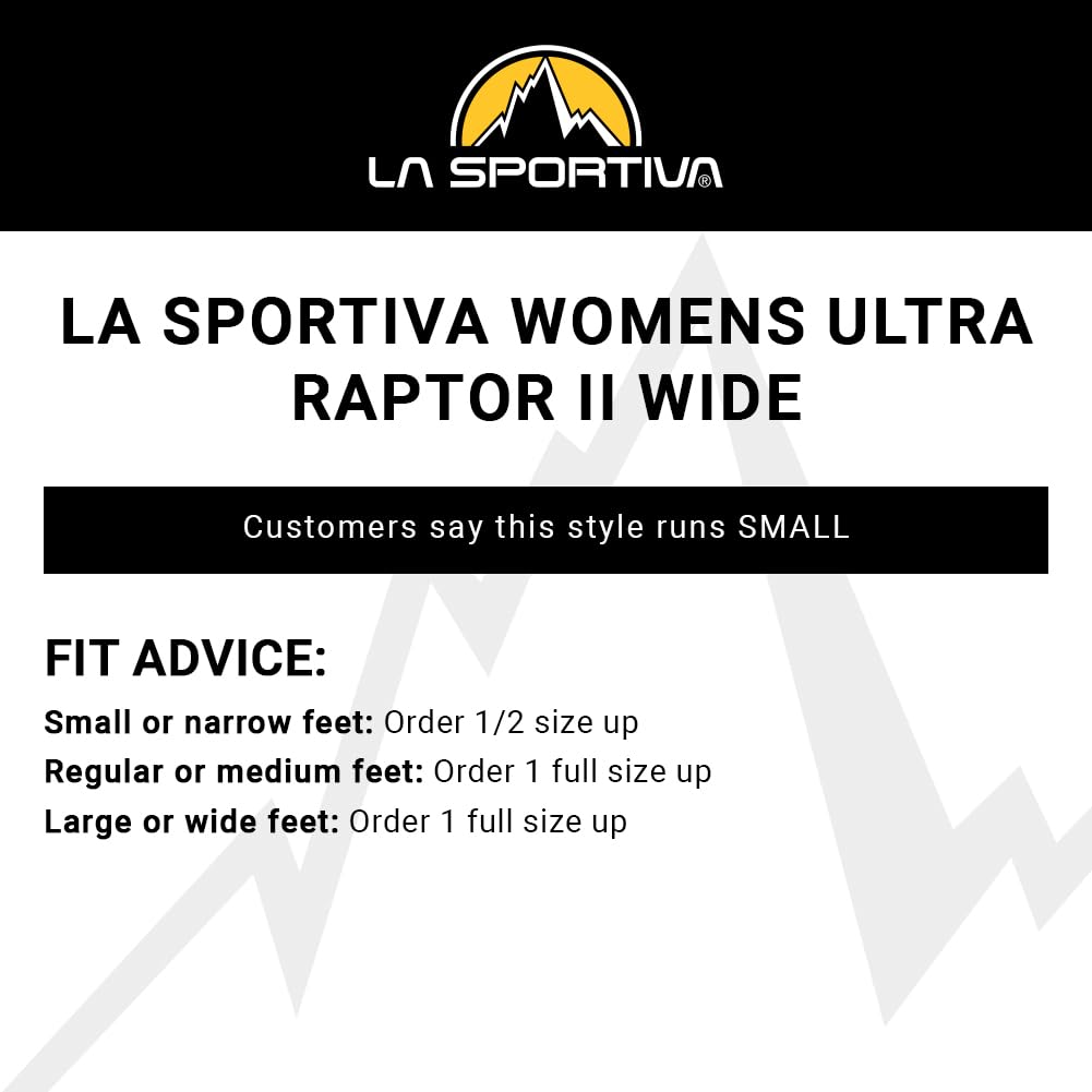 La Sportiva Women's Ultra Raptor II GTX Trail Running Shoes - Waterproof Hiking & Outdoor Adventure Footwear for Rocky Terrain & Mountain Trails