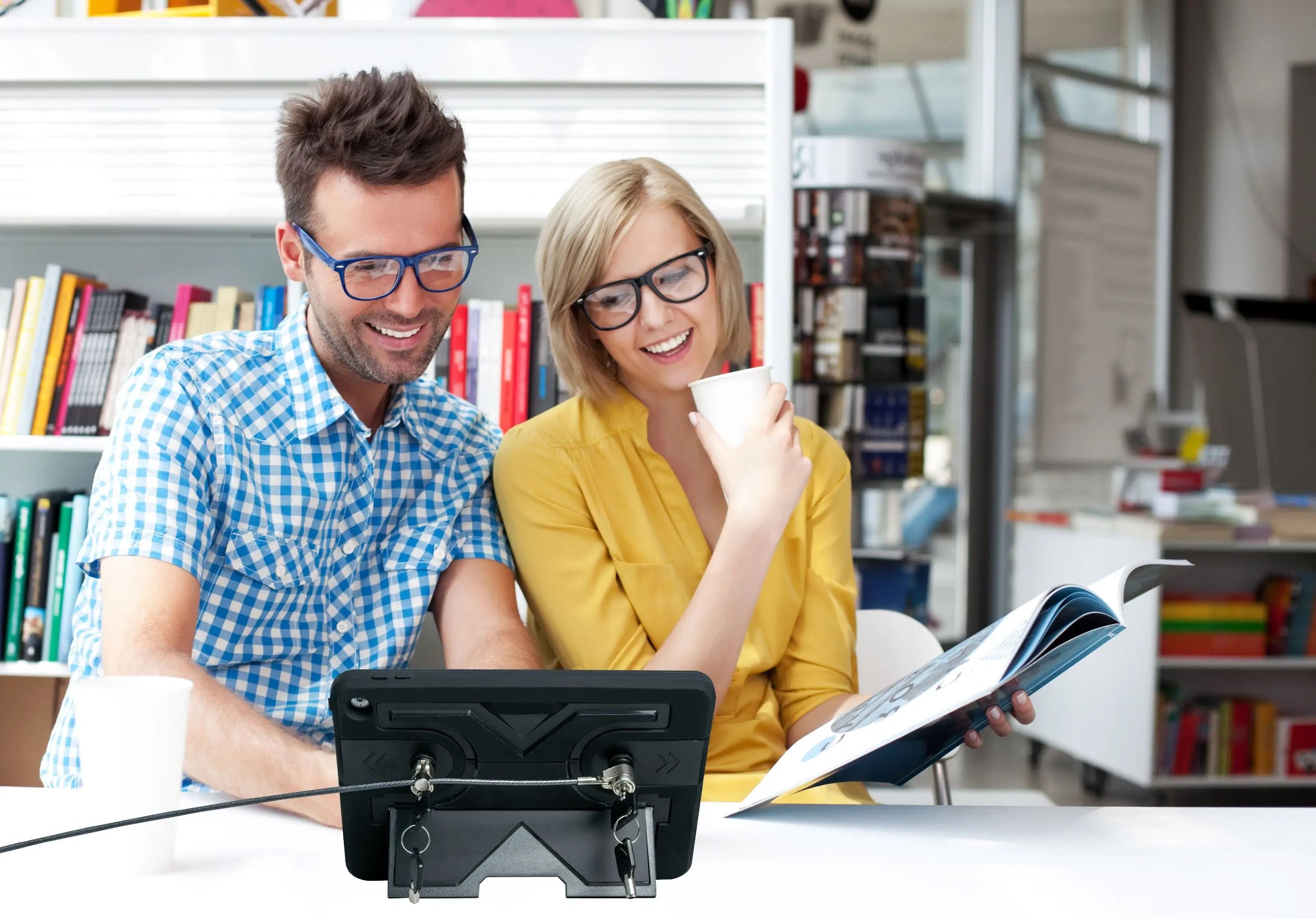 Durable Anti-Theft Security Case with Kickstand & Locking Cable - Perfect for Travel, Office & Outdoor Protection