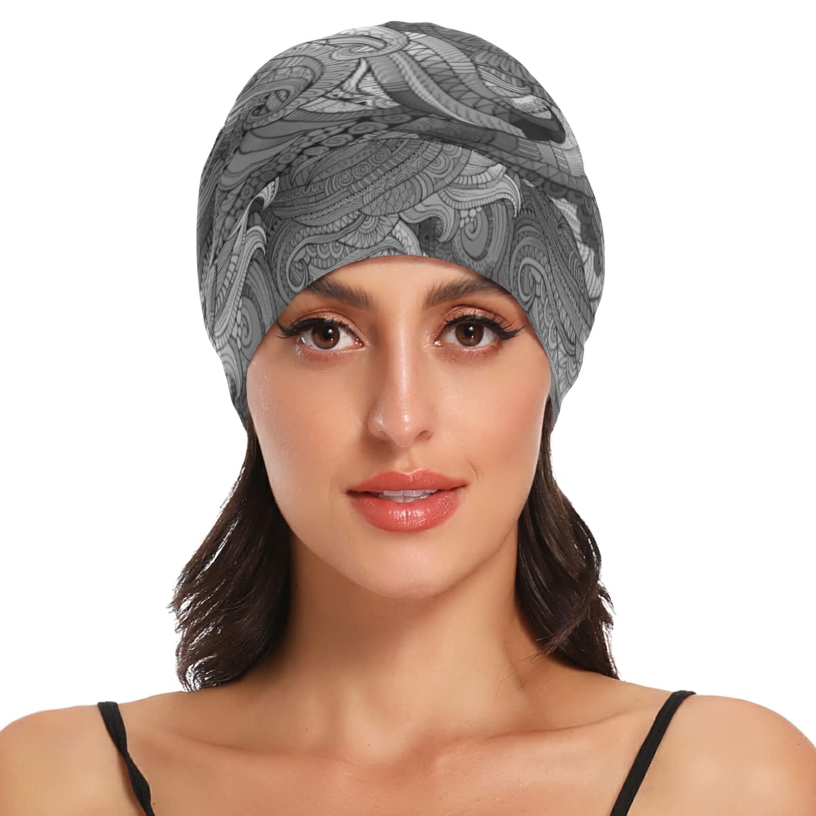 Slouchy Beanie Sleep Cap - Lightweight & Cozy Night Cap for Women & Men - Soft Head Cover for Sleeping, Travel & Cold Weather Comfort