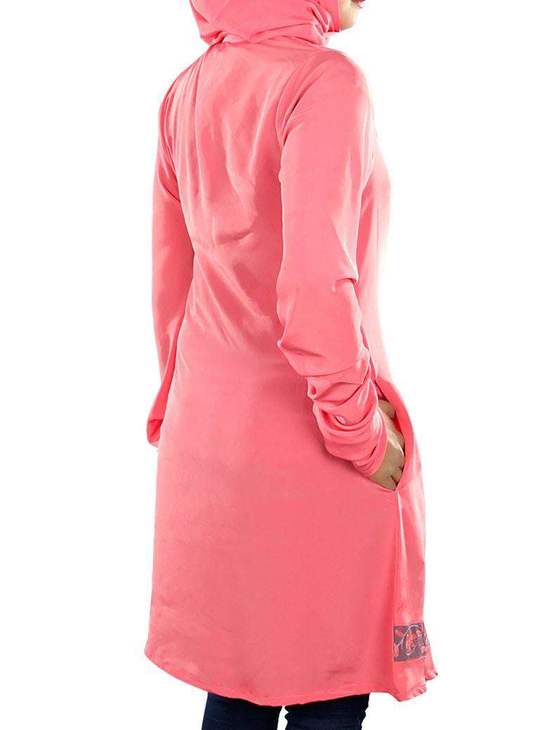 Fiza Pink Muslim Tunic Tops for Women - Modest Islamic Daily Wear - Perfect for Prayer, Work & Casual Outfits