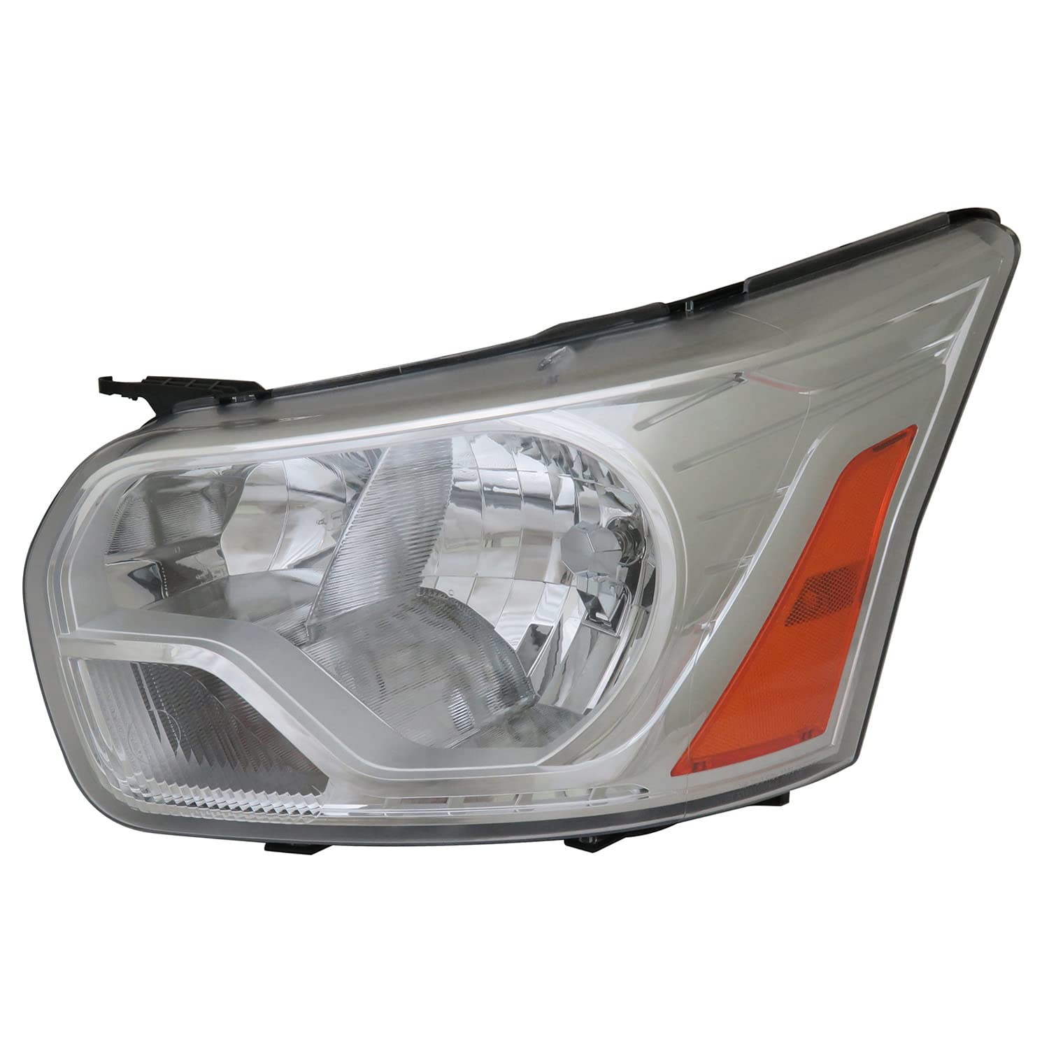 Replacement Chrome Driver Side Headlight Assembly Without Logo - CRSHL02453 | Compatible with Select Car Models | Perfect for Night Driving & Vehicle Restoration