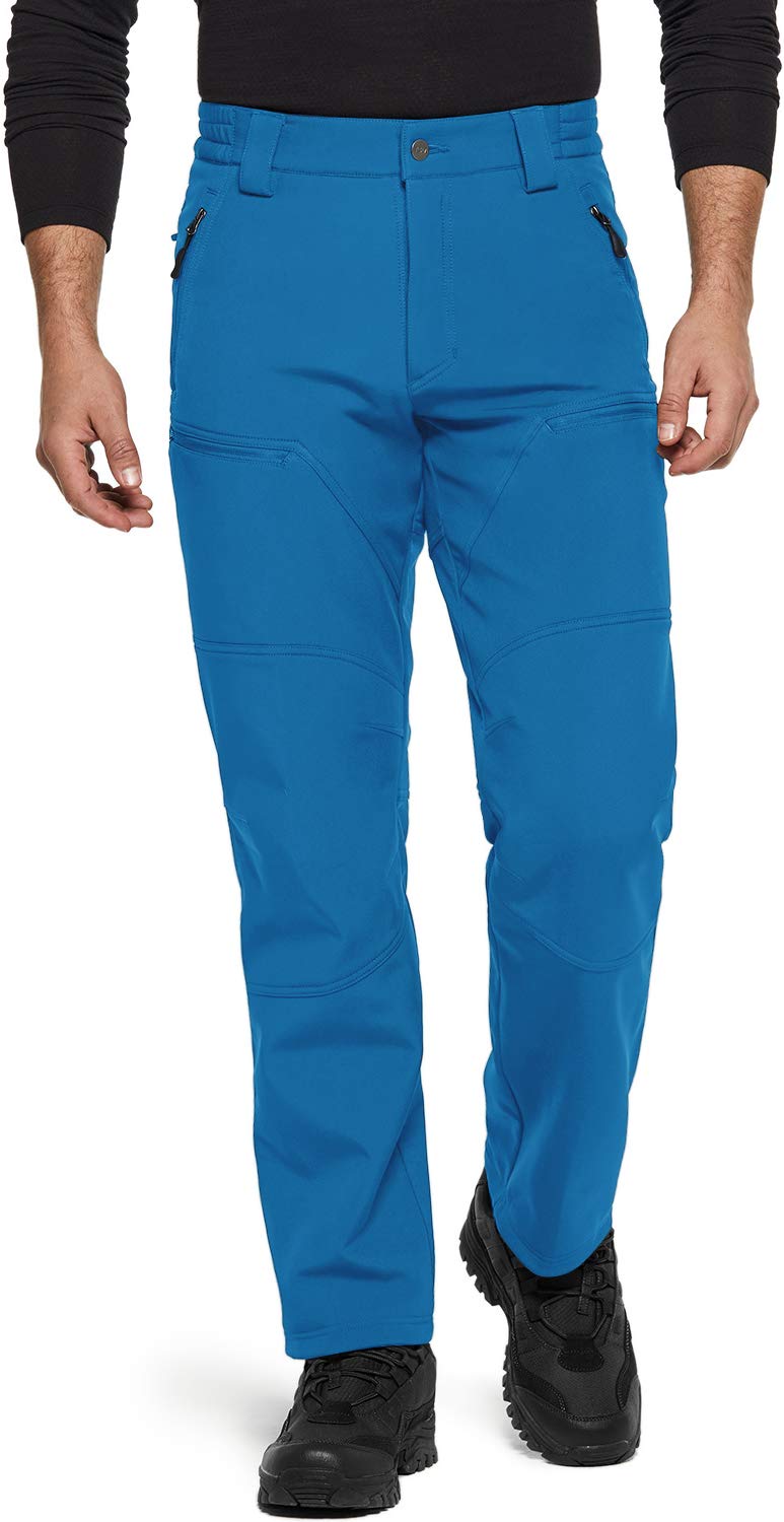 **TSLA Men's Waterproof Softshell Cargo Pants - Fleece-Lined Snow Ski & Snowboard Pants for Hiking, Outdoor Work & Winter Sports**    *(Perfect for Skiing, Snowboarding, Hiking, Outdoor Work & Cold Weather Activities)*