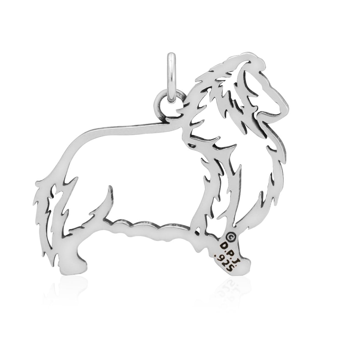 Sterling Silver Shetland Sheepdog Pendant Necklace for Dog Lovers - Elegant Pet Jewelry Gift for Women & Girls - Perfect for Everyday Wear, Special Occasions & Dog-Themed Events