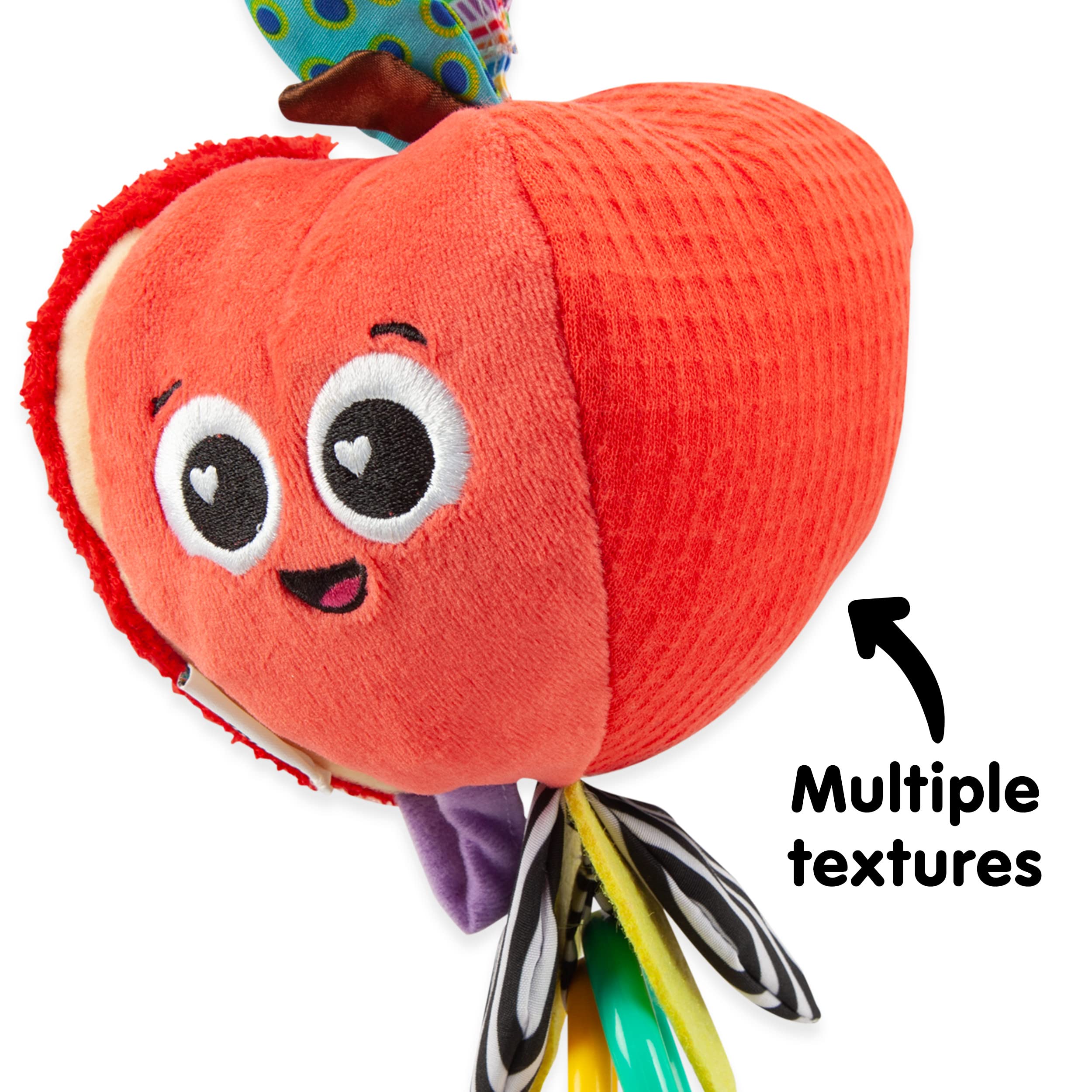Lamaze Archer The Apple Clip & Go Baby Toy - Soft & Interactive Infant Toy for Strollers, Car Seats & Playtime (6+ Months)