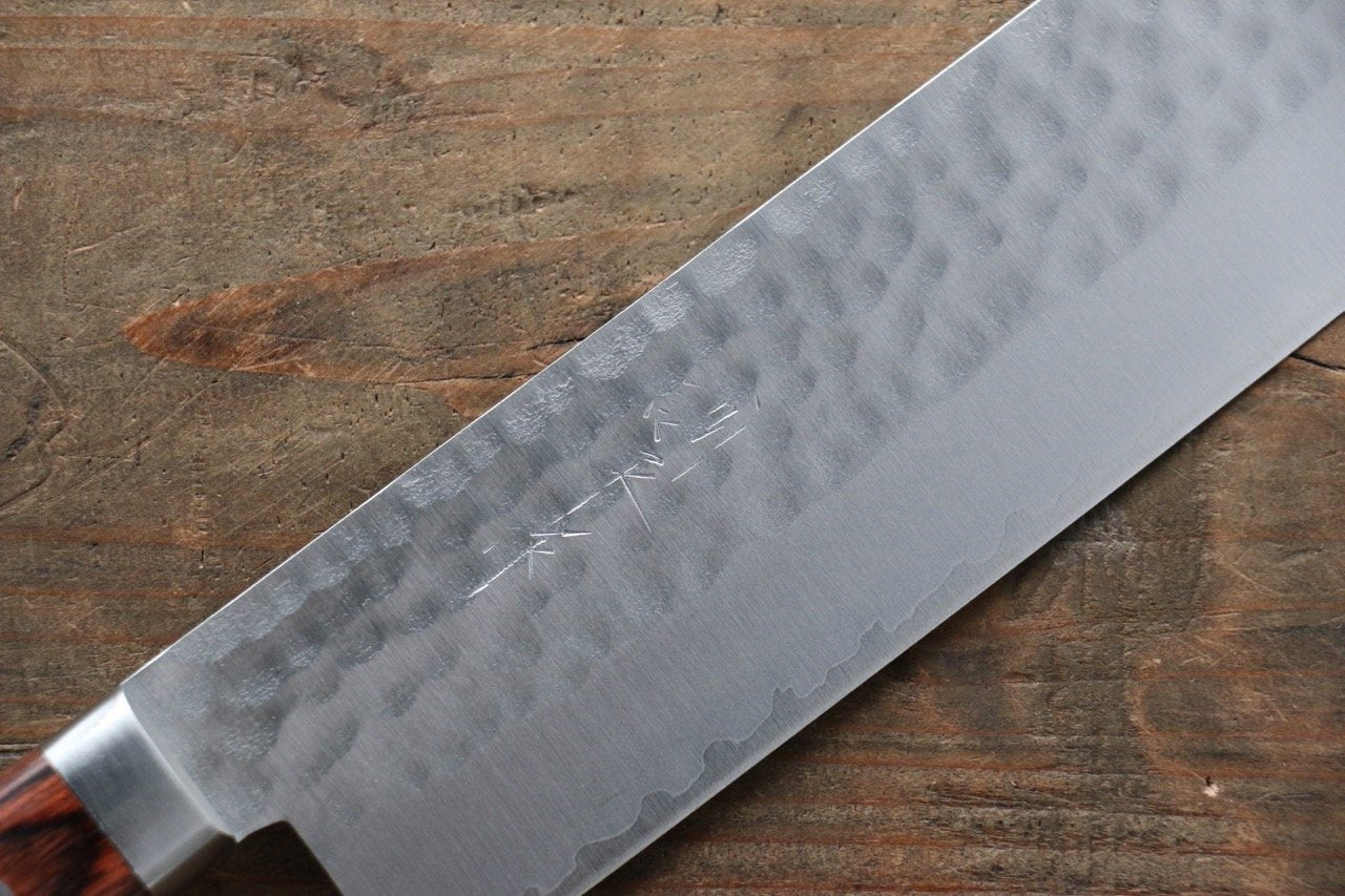 Premium Kunihira VG1 Hammered Japanese Chef Knife Set - Gyuto, Santoku & Usuba - High Carbon Stainless Steel Kitchen Knives for Professional Chefs & Home Cooking - Perfect for Slicing, Dicing & Precision Cutting