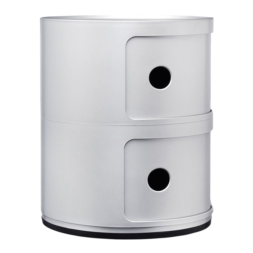 Componibili Round Large Stackable Storage Tower - Organizer for Bedroom, Living Room & Office - Modern Modular Furniture for Home Decor