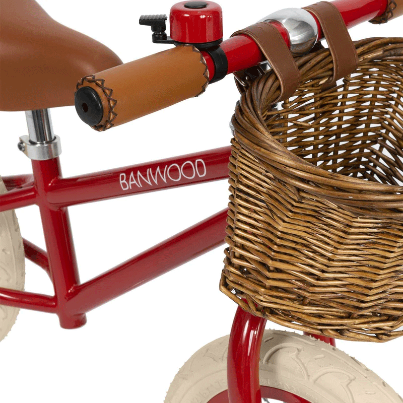 BANWOOD Red First Go Balance Bike for Kids - Toddler Training Bike with No Pedals - Perfect for Learning to Ride, Outdoor Play & Backyard Fun