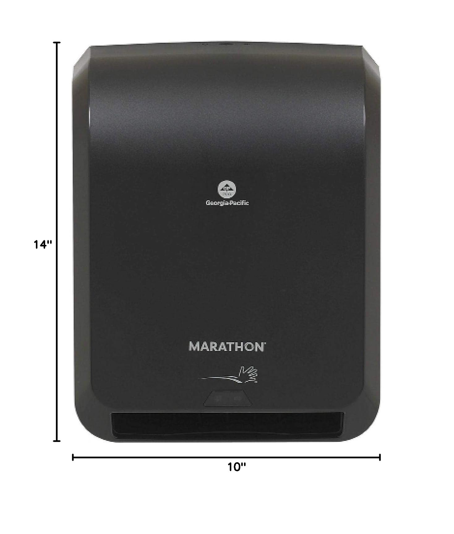 Marathon Automatic Hand Towel Dispenser - Touchless Paper Towel Dispenser for Bathroom & Kitchen, Black - Ideal for Restaurants, Offices, and Public Restrooms