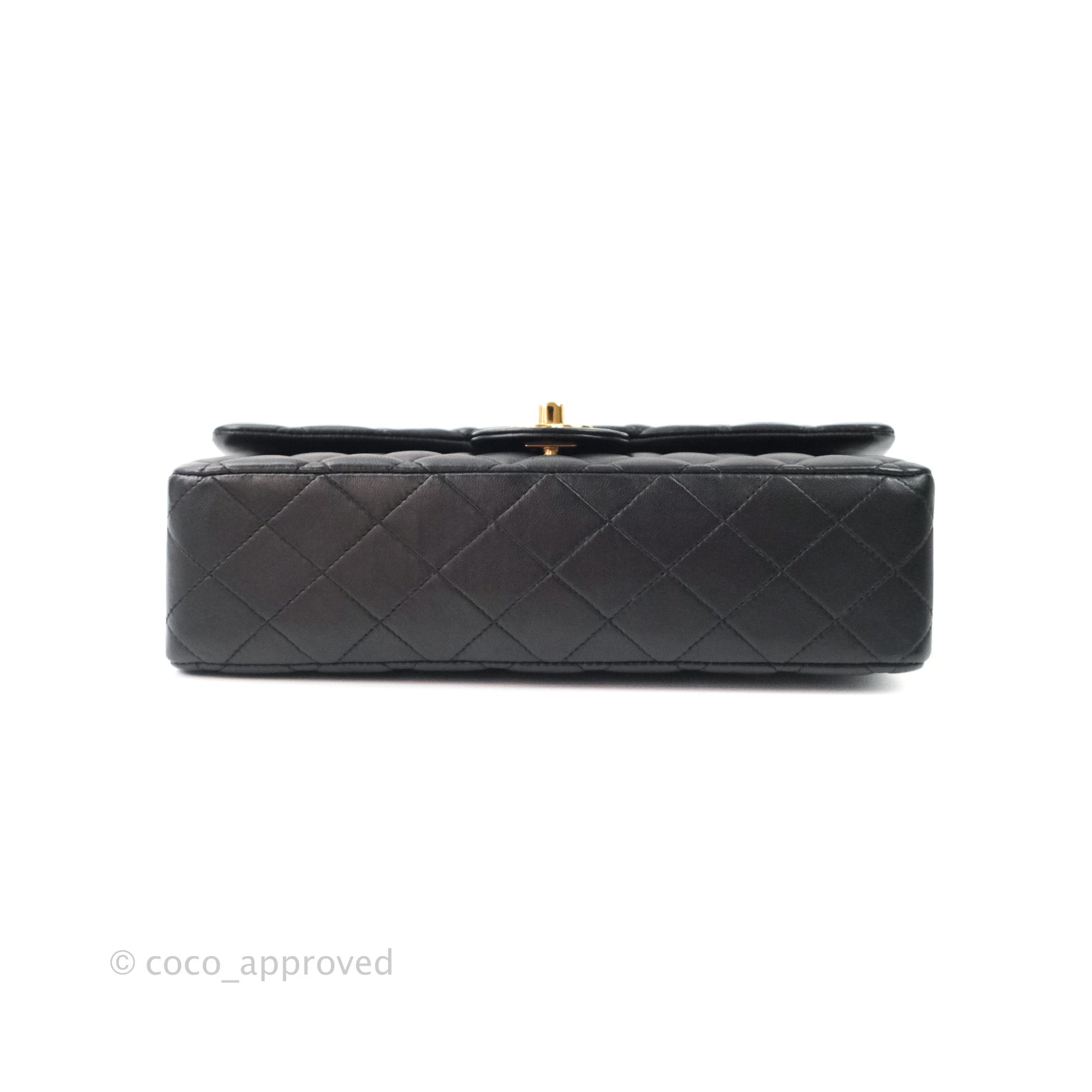 Chanel Classic Medium Double Flap Bag Black Lambskin Gold Hardware - Luxury Designer Handbag for Women, Perfect for Work, Evening Events & Special Occasions