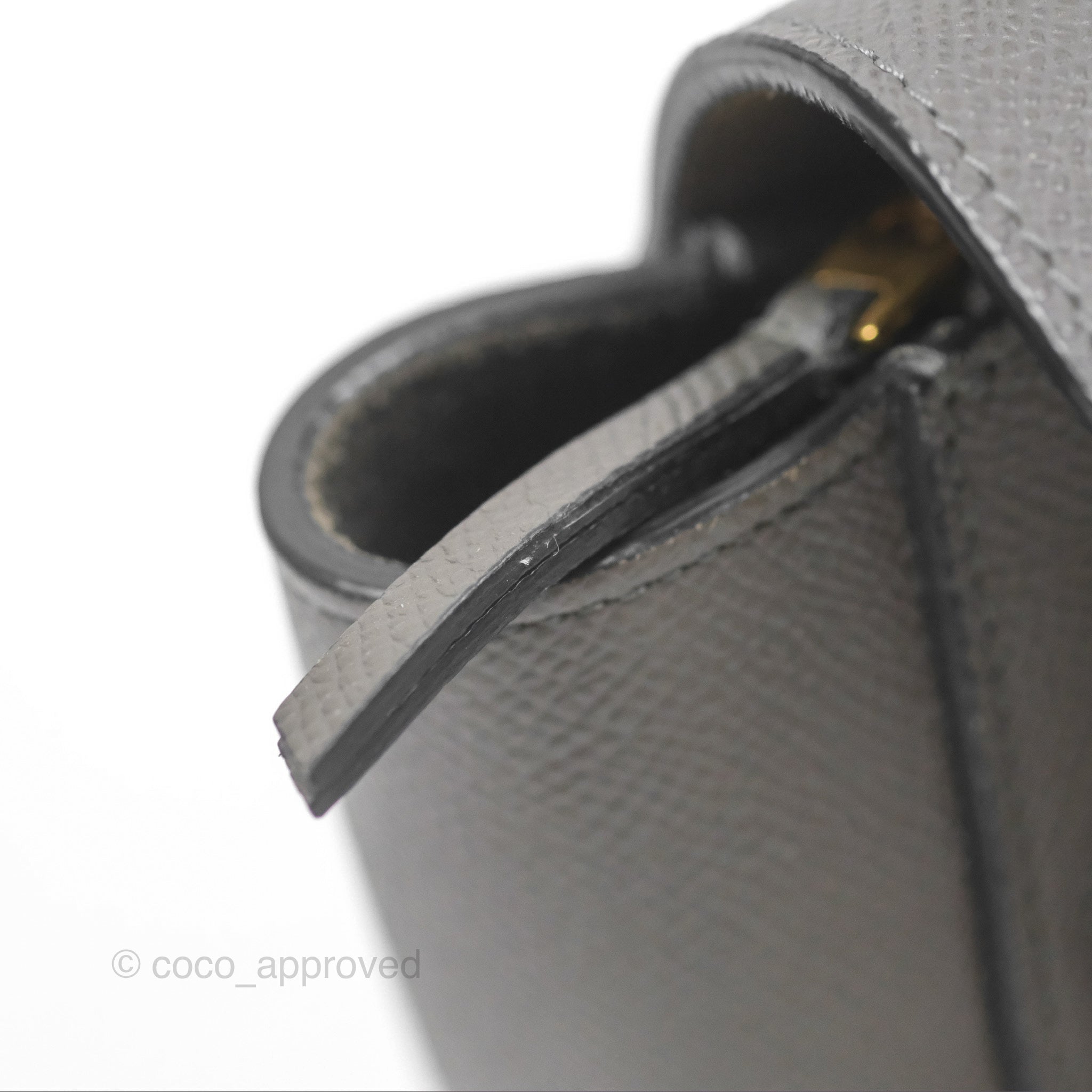 Celine Pico Belt Bag in Grey Grained Calfskin with Gold Hardware - Luxury Crossbody Bag for Women, Perfect for Everyday Use & Special Occasions