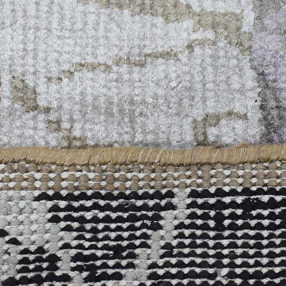 Hand Knotted Hypnotic Design Area Rug - Boho Chic Home Decor for Living Room, Bedroom & Office