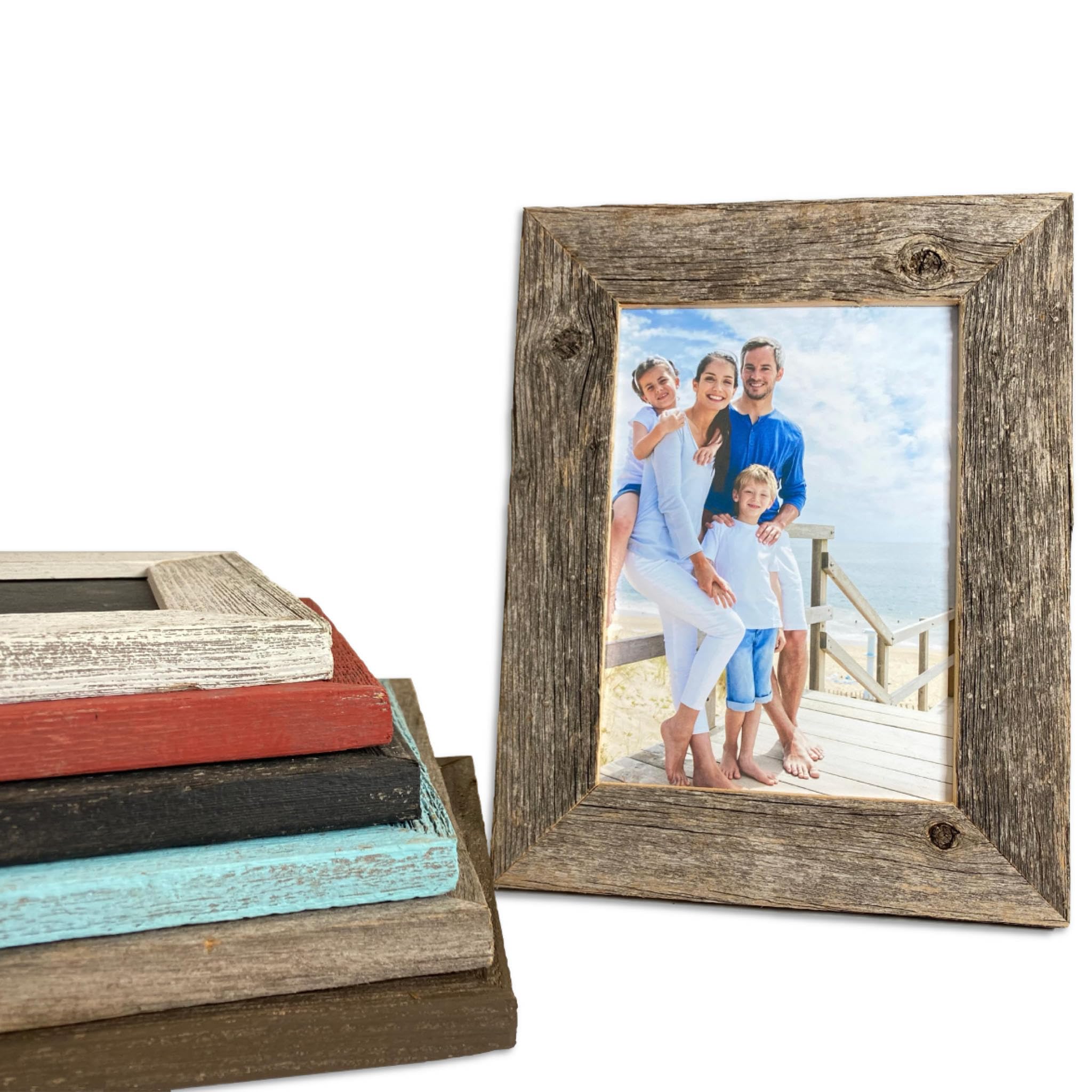BARNWOODUSA 13x19 Farmhouse Picture Frame - 1.5 Inch Molding, 100% Reclaimed Wood, Rustic Robins Egg Blue - Perfect for Home Decor, Living Room, Bedroom & Office Wall Art