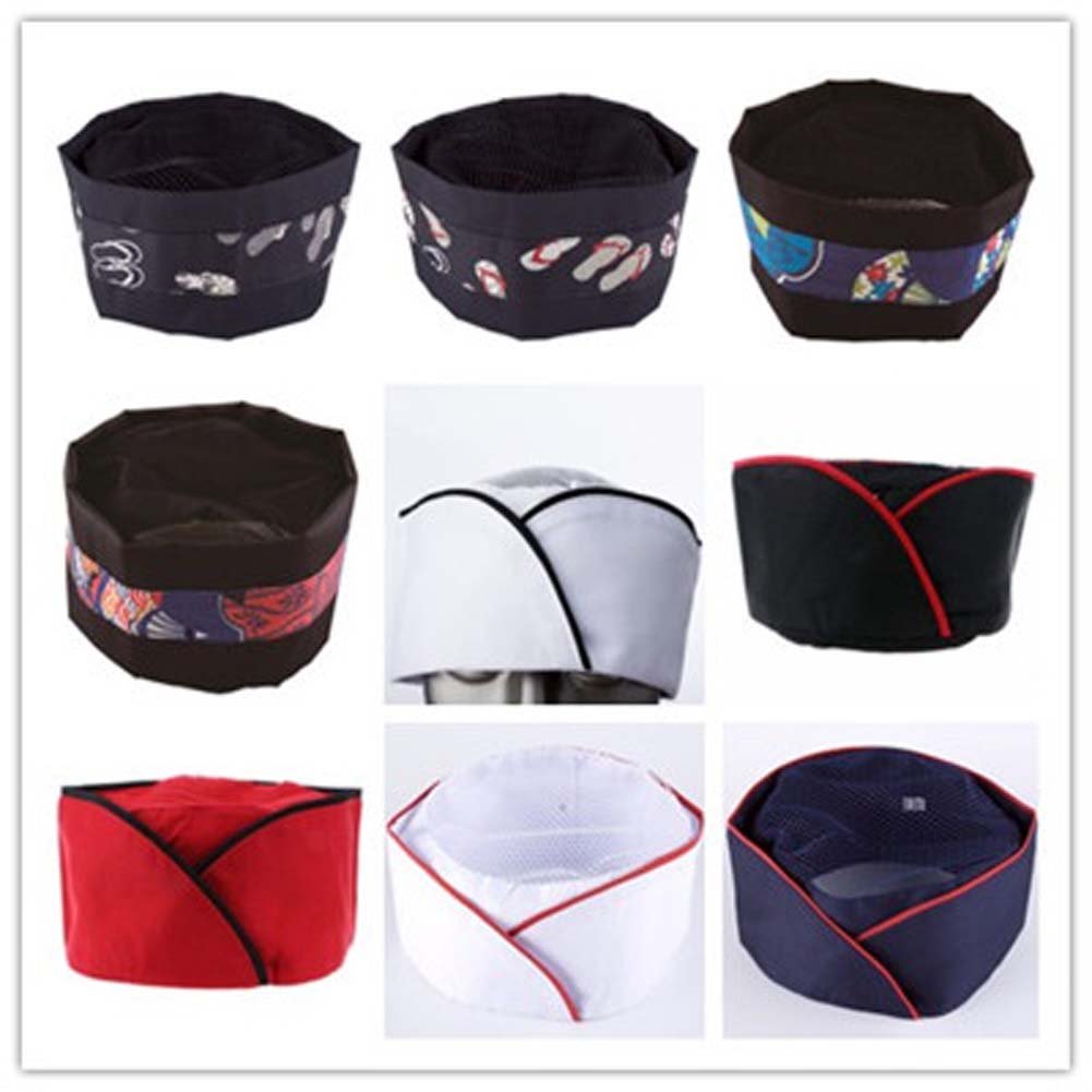 Professional Japanese Style Chef Hat - Black Kitchen Cooking Cap for Home, Hotel & Restaurant Use | Perfect for Chefs, Bakers & Culinary Enthusiasts