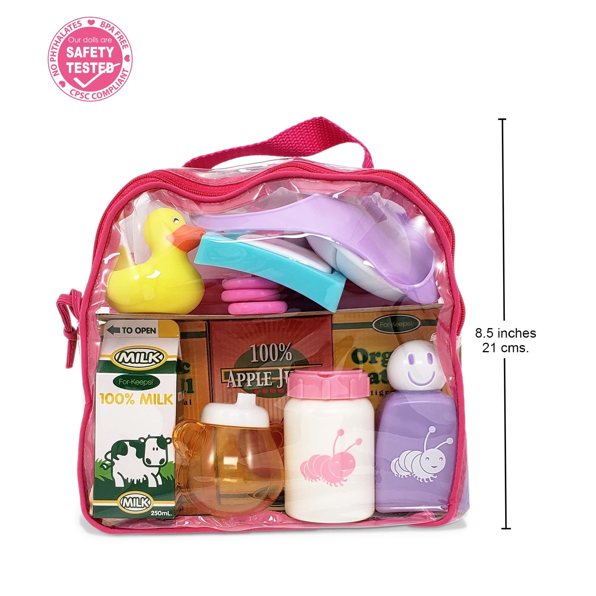JC Toys Baby Doll Nursery 20-Piece Accessory Set - Berenguer Boutique Doll Accessories for Most 18