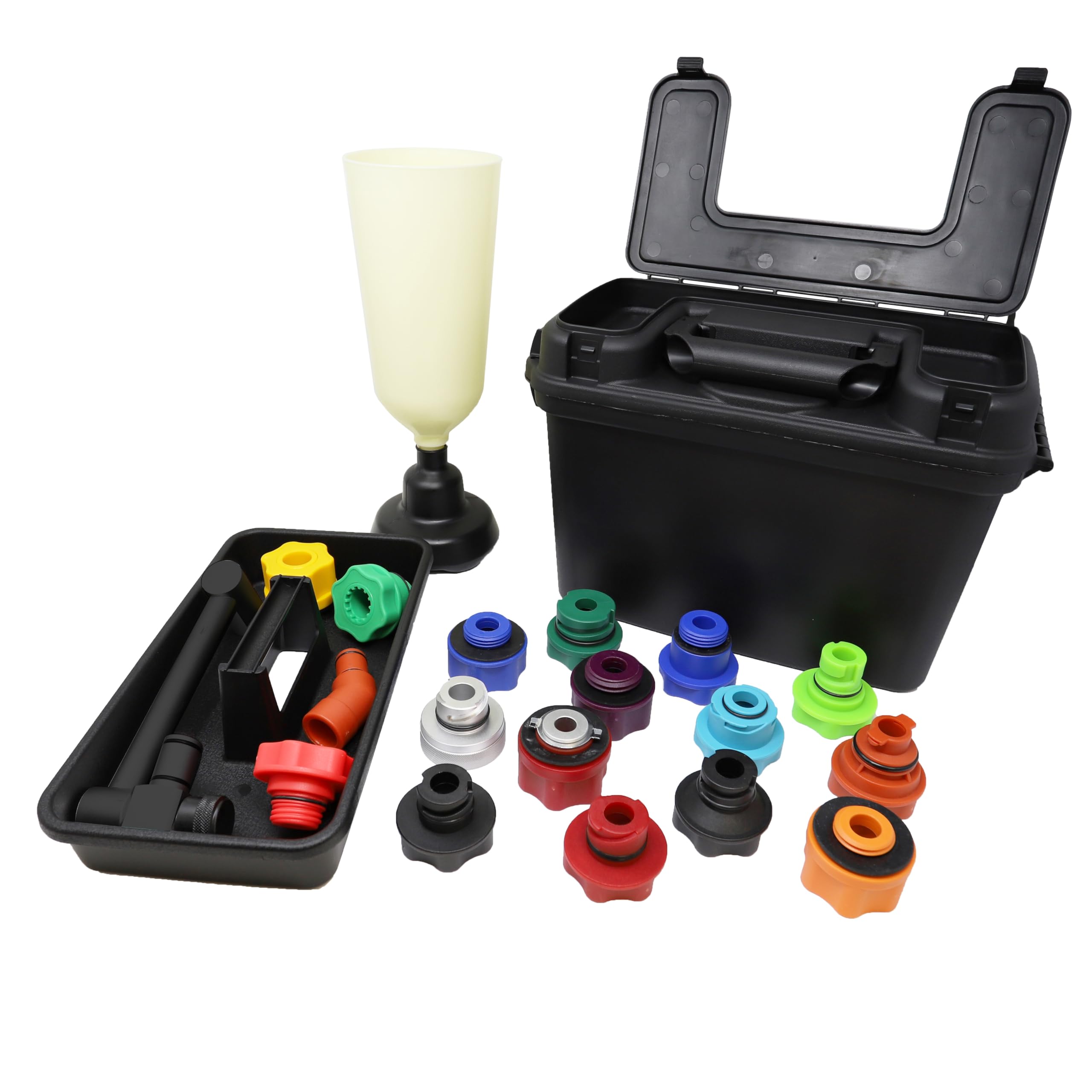 CTA Tools 7333 20-Piece Oil Funnel and Adapter Kit - Essential Automotive Maintenance Set for Oil Changes, Fluid Transfers & Engine Care