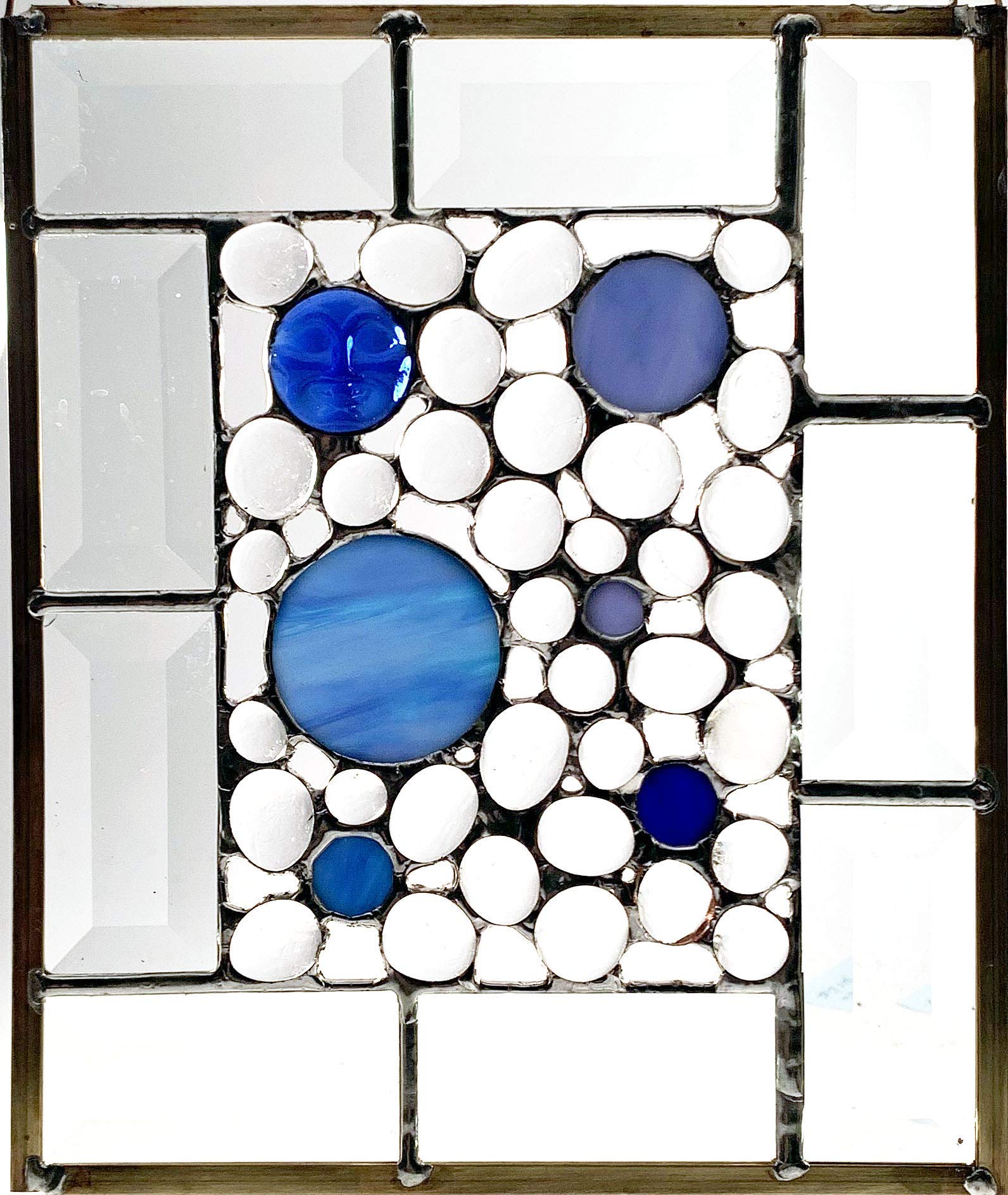 Handmade Stained Glass Art - Bevels, Bubbles & Moonface Designs for Windows, Doors & Home Decor