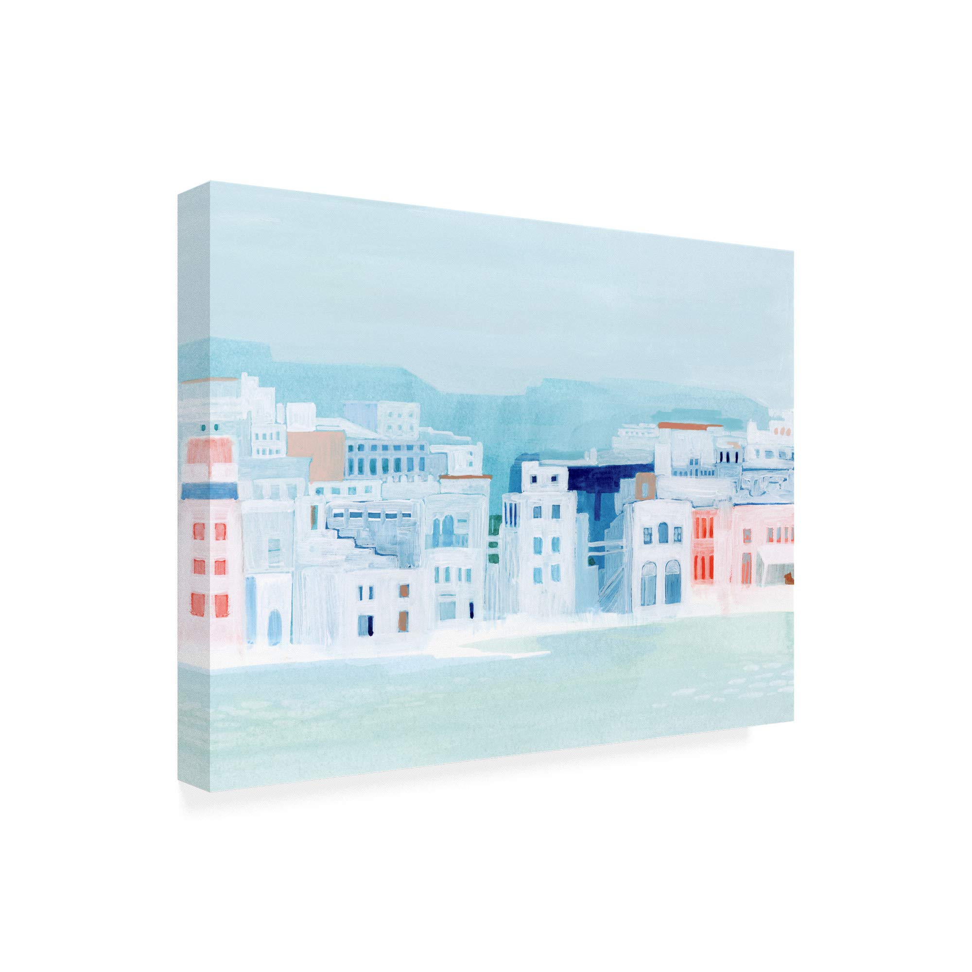 Grace Popp Fishing Town II Fine Art Print - 35x47 Inch Wall Decor for Living Room, Bedroom & Office - Coastal & Nautical Theme Home Decor