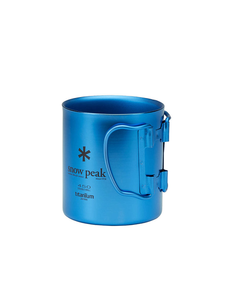 Titanium Double Wall Insulated 450ml Anodized Camping Mug - Perfect for Outdoor Adventures, Hiking & Travel