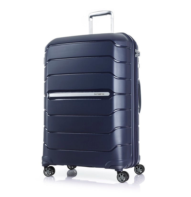 Samsonite Oc2lite 75cm Large 4 Wheel Hard Shell Suitcase - Lightweight Spinner Luggage with TSA Lock, Navy Blue - Perfect for Business Travel & International Vacations