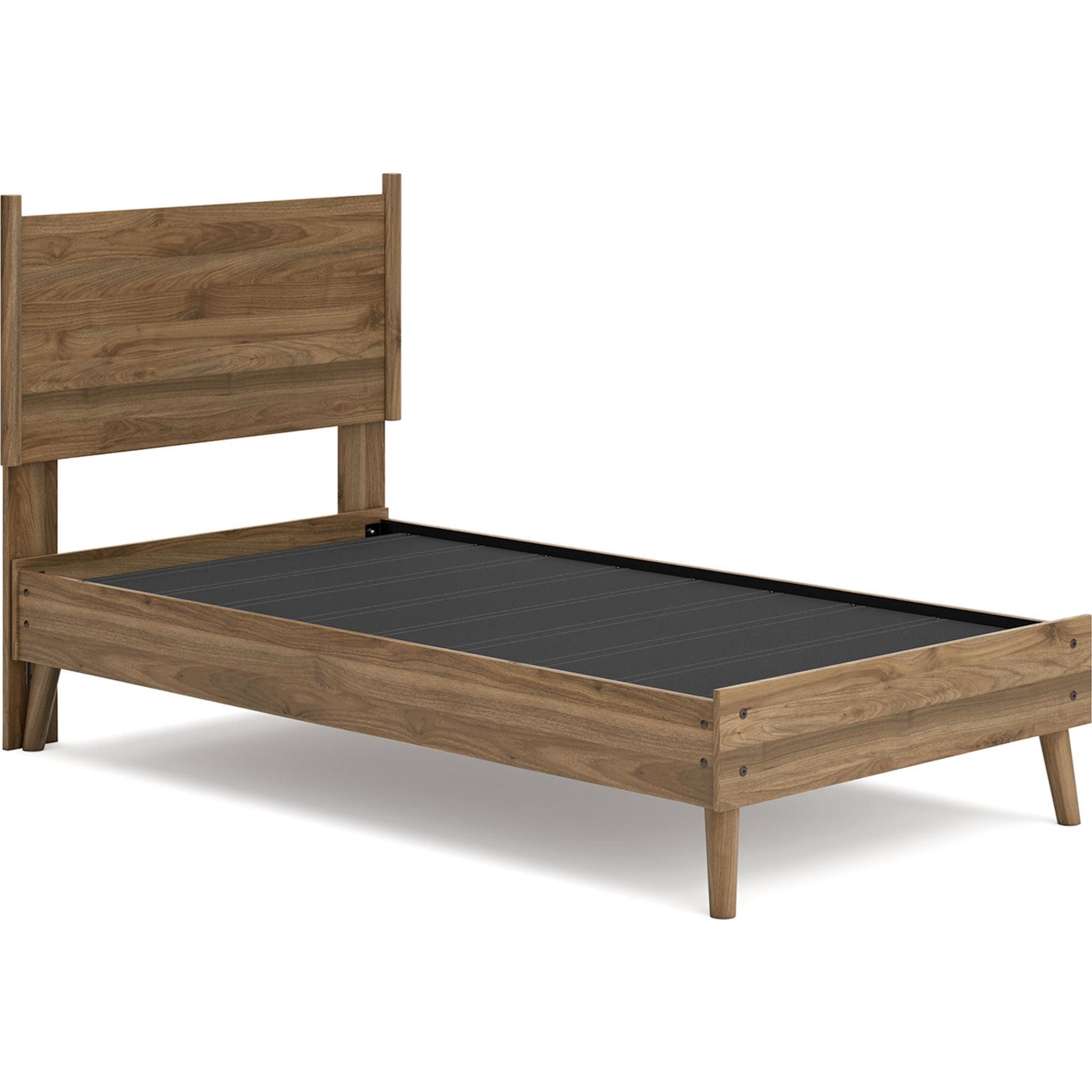 Aprilyn Twin Panel Bed in Honey Finish - Modern Wooden Twin Size Bed Frame for Kids & Teens - Perfect for Bedrooms, Dorms, and Guest Rooms