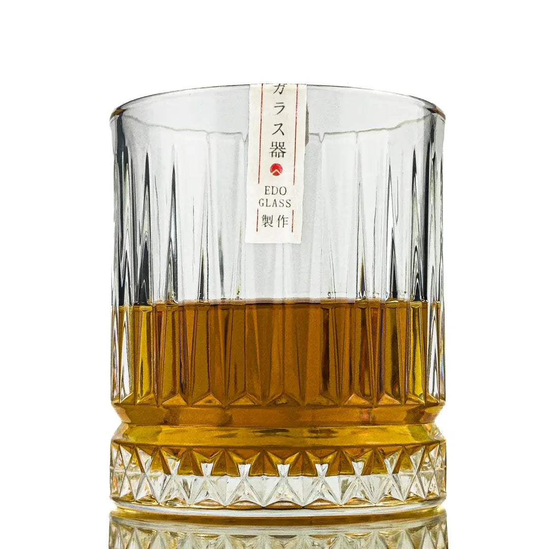 Premium Ozoku Whisky Glass Set - 350ml Japanese Style Crystal Clear Tumbler with Elegant Wooden Gift Box - Perfect for Scotch, Bourbon, Whiskey Tasting & Home Bar Decor
