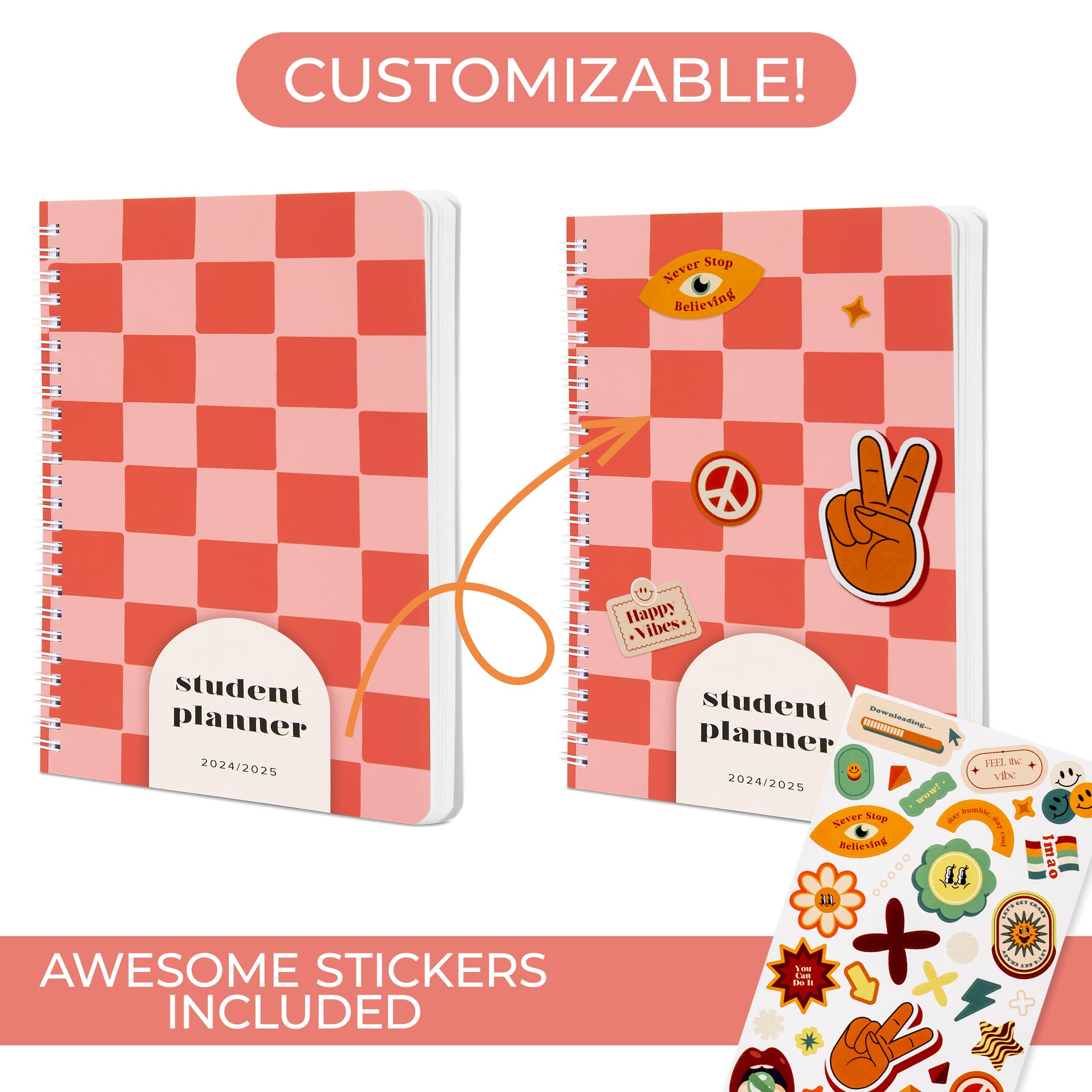 2025 Aesthetic Student Planner - 8.5