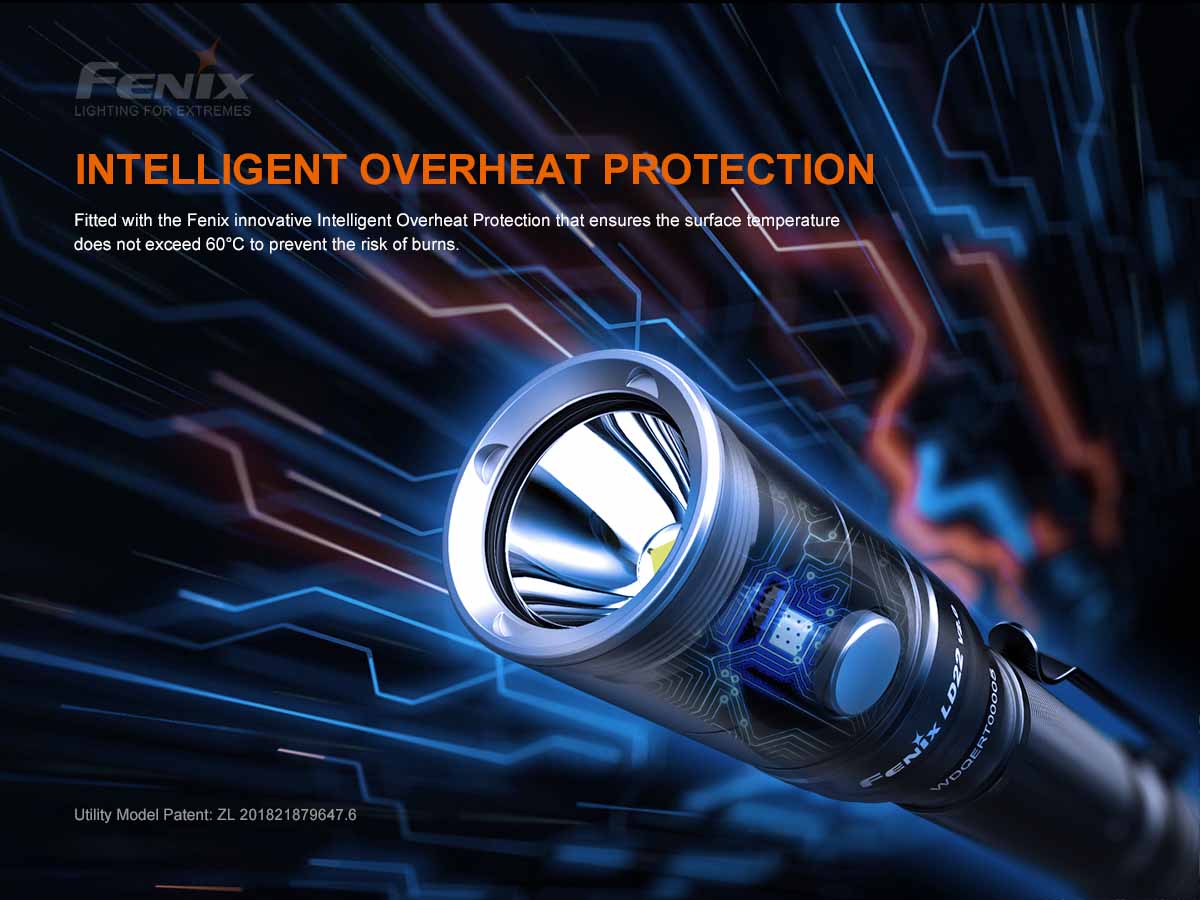 Fenix LD22 V2.0 Tactical Flashlight - 300 Lumens, Waterproof LED Torch for Camping, Hiking, Emergency & Outdoor Adventures