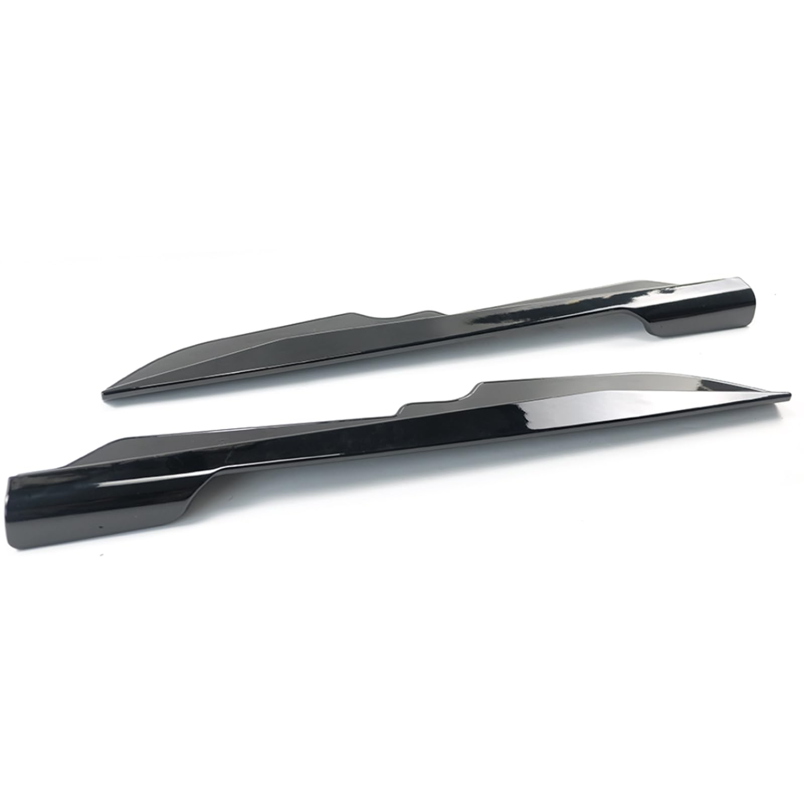Glossy Black Side Skirts 2PCS for 2020-2023 Chevrolet Corvette C8 Stingray & Z51 Models - Rocker Panel Extensions & Diffuser Lips (V1 Style) | Enhances Aerodynamics & Sporty Look for Street Racing & Car Shows