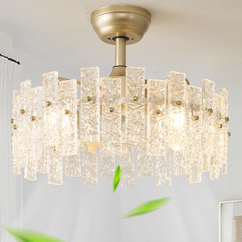 20 Inch Crystal ceiling fan with light