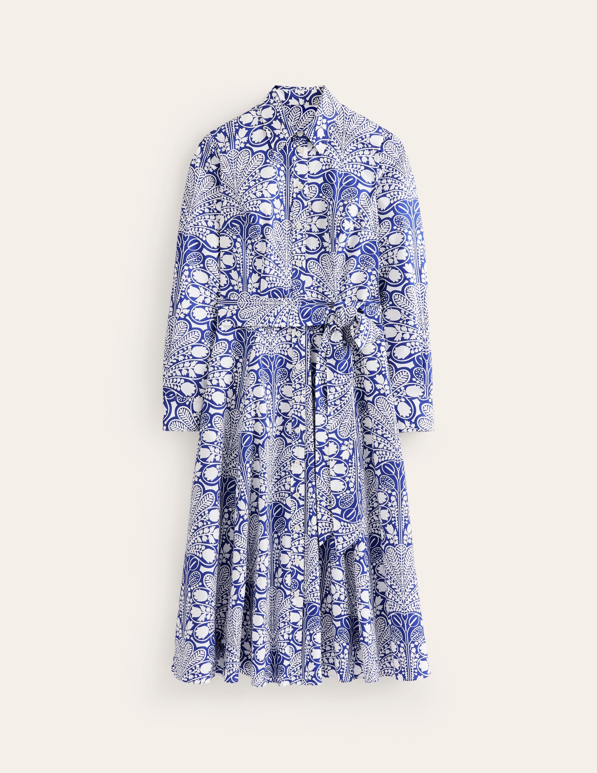 Amy Cotton Midi Shirt Dress - Floral Print Casual Summer Dress for Women | Perfect for Beach Outings, Brunch Dates & Weekend Getaways