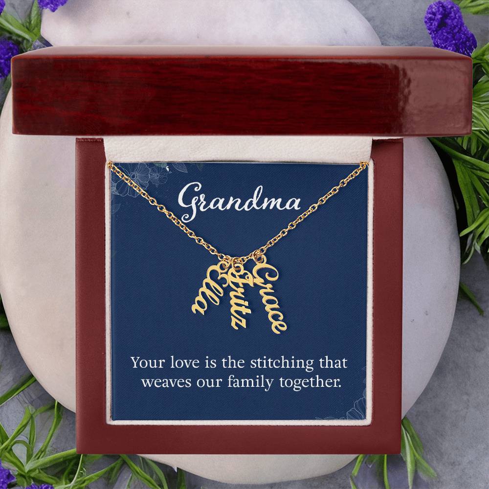 Personalized Grandkids Name Necklace - Custom Engraved Grandma Gift for Birthday, Mother's Day & Anniversary - Perfect for Family Keepsakes & Special Occasions